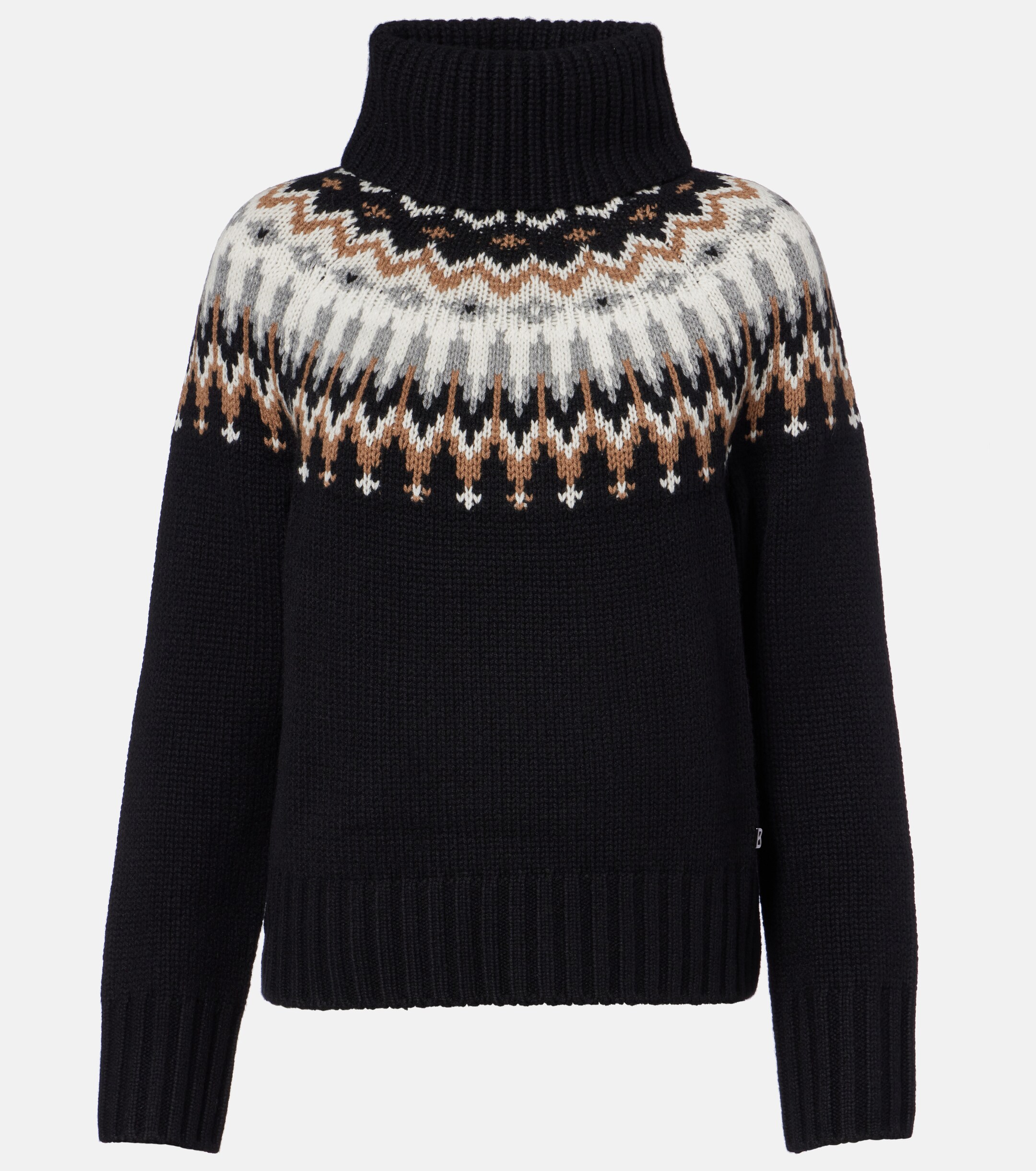BOGNER Bogner Ingrid jacquard cashmere turtleneck sweater