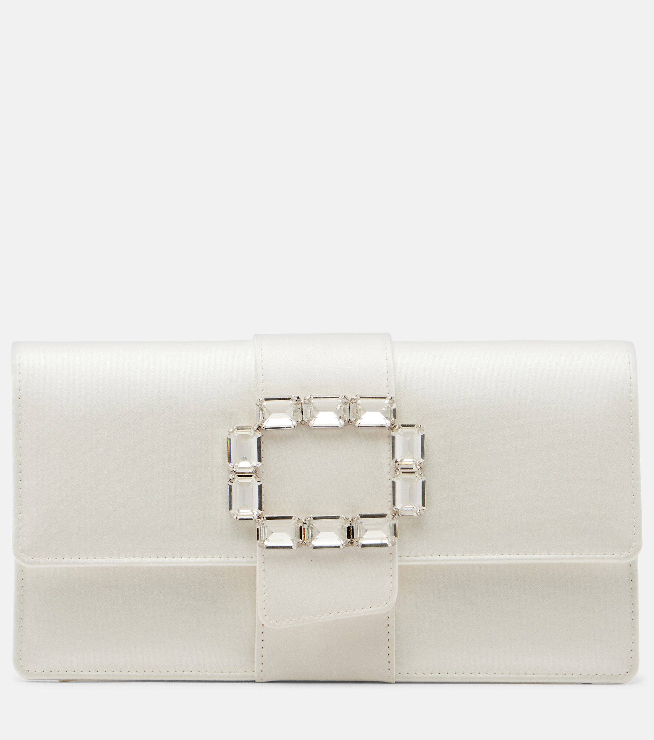 MANOLO BLAHNIK Maycapjou embellished satin clutch