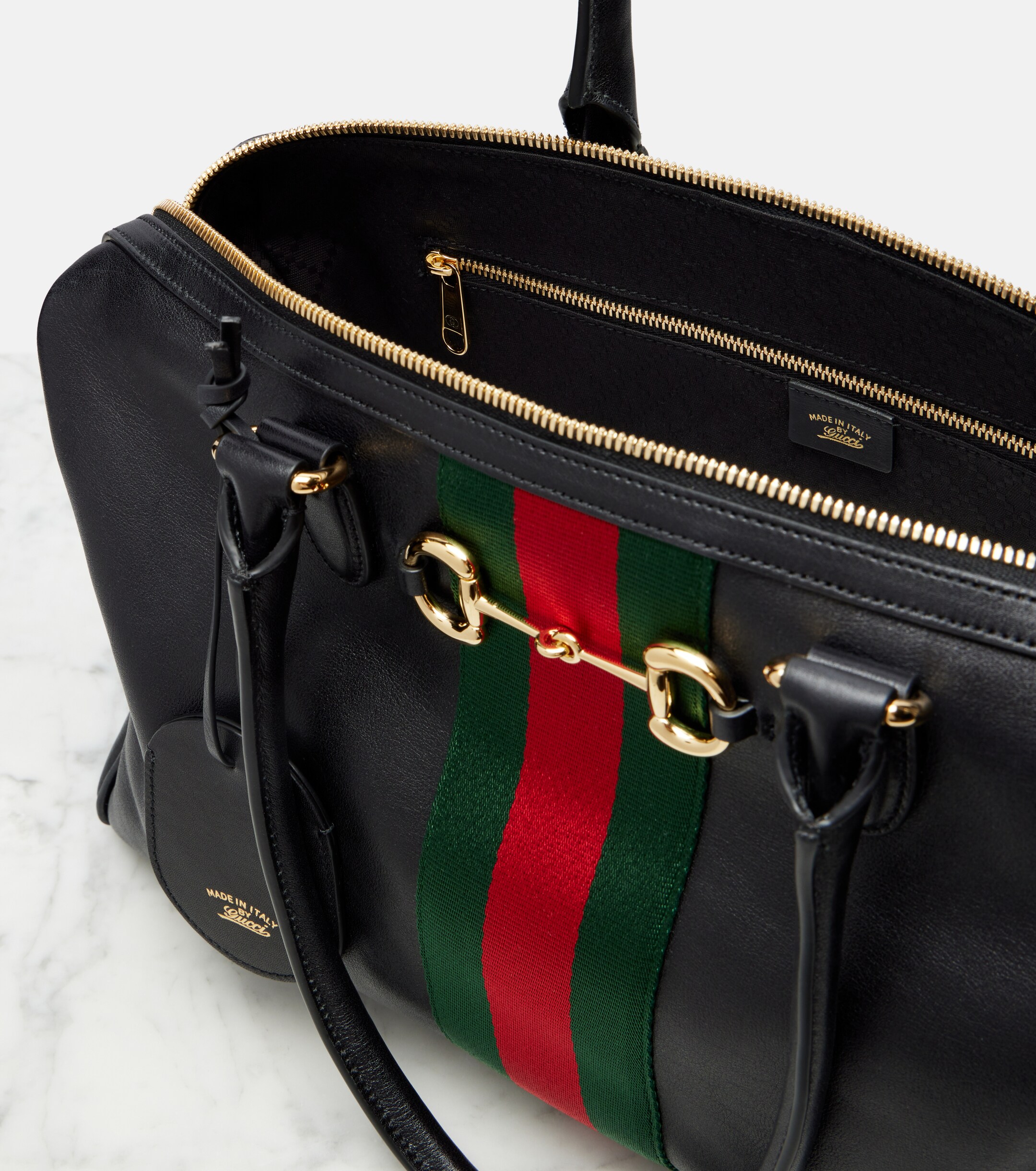 Gucci Borsetto Large leather bowling bag