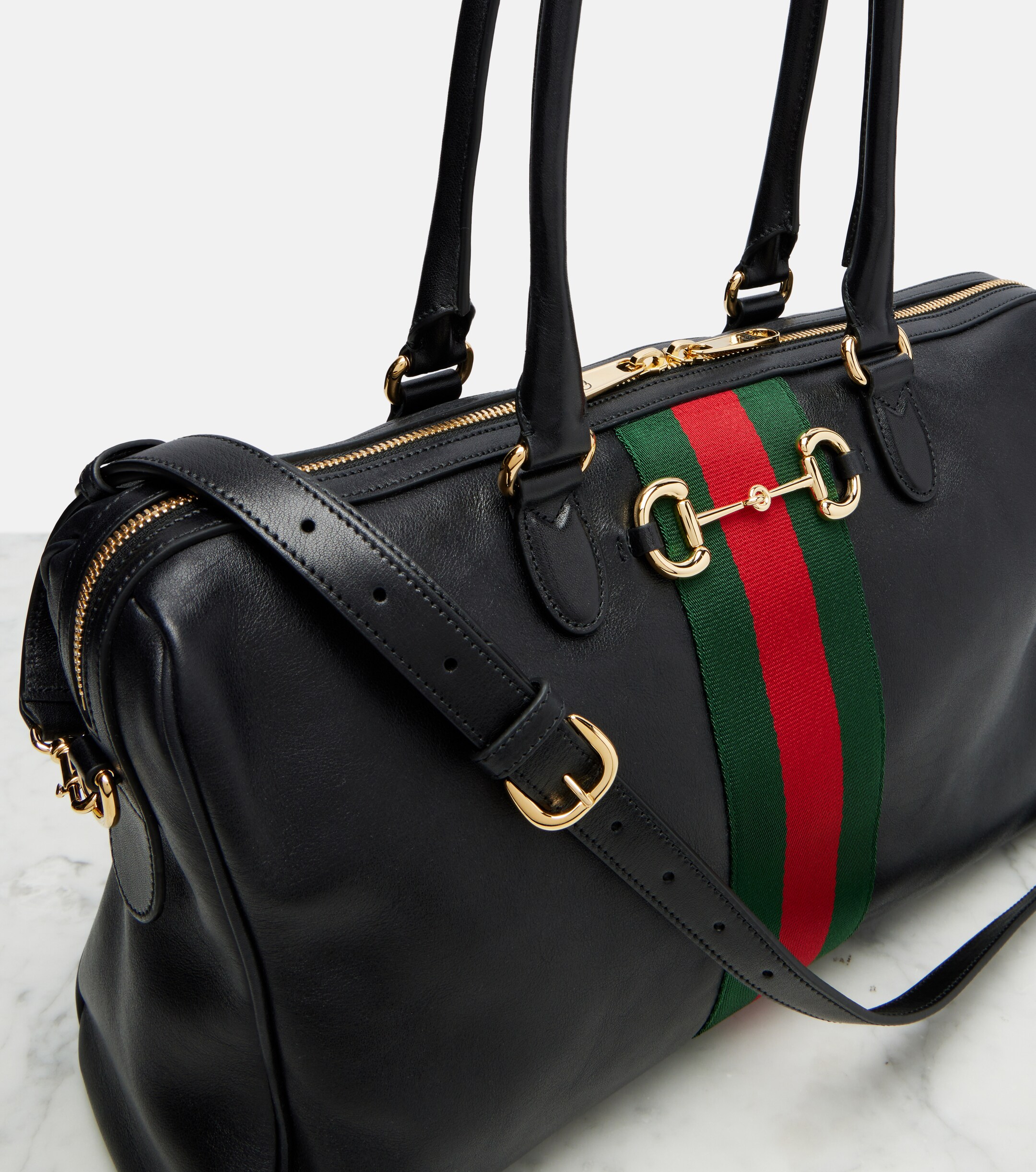 Gucci Borsetto Large leather bowling bag