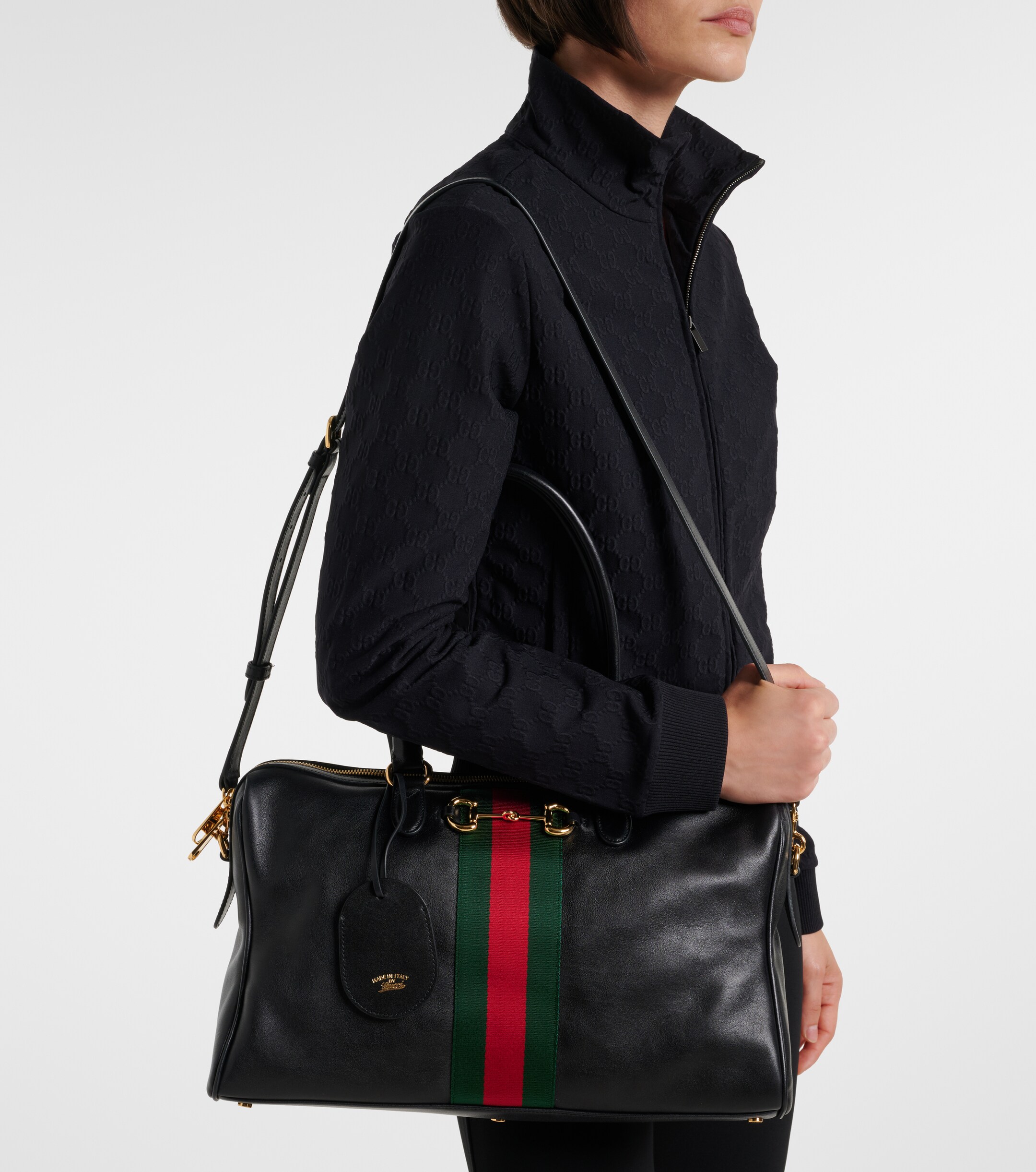 Gucci Borsetto Large leather bowling bag
