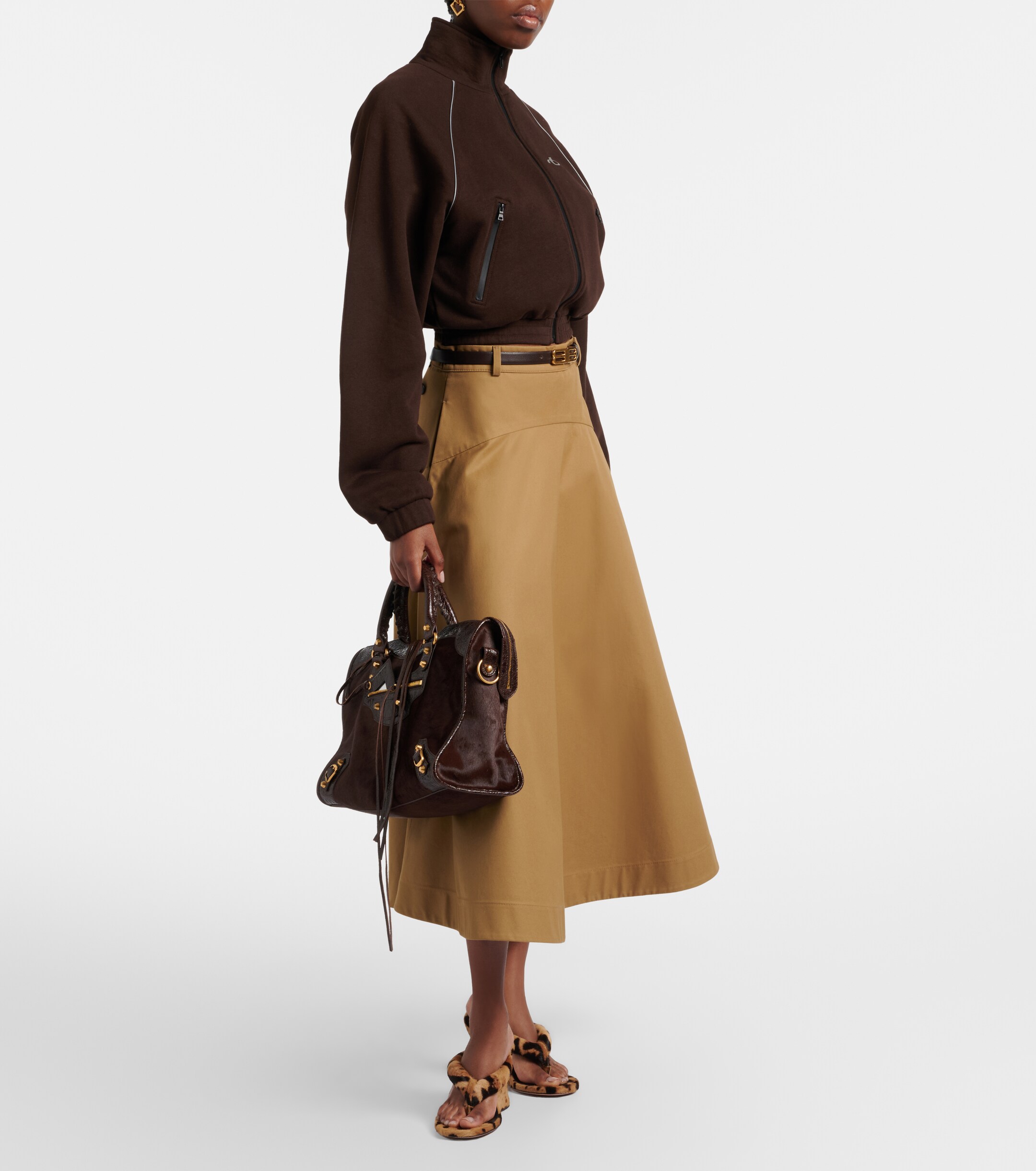 Balenciaga Le City Medium calf hair top-handle bag