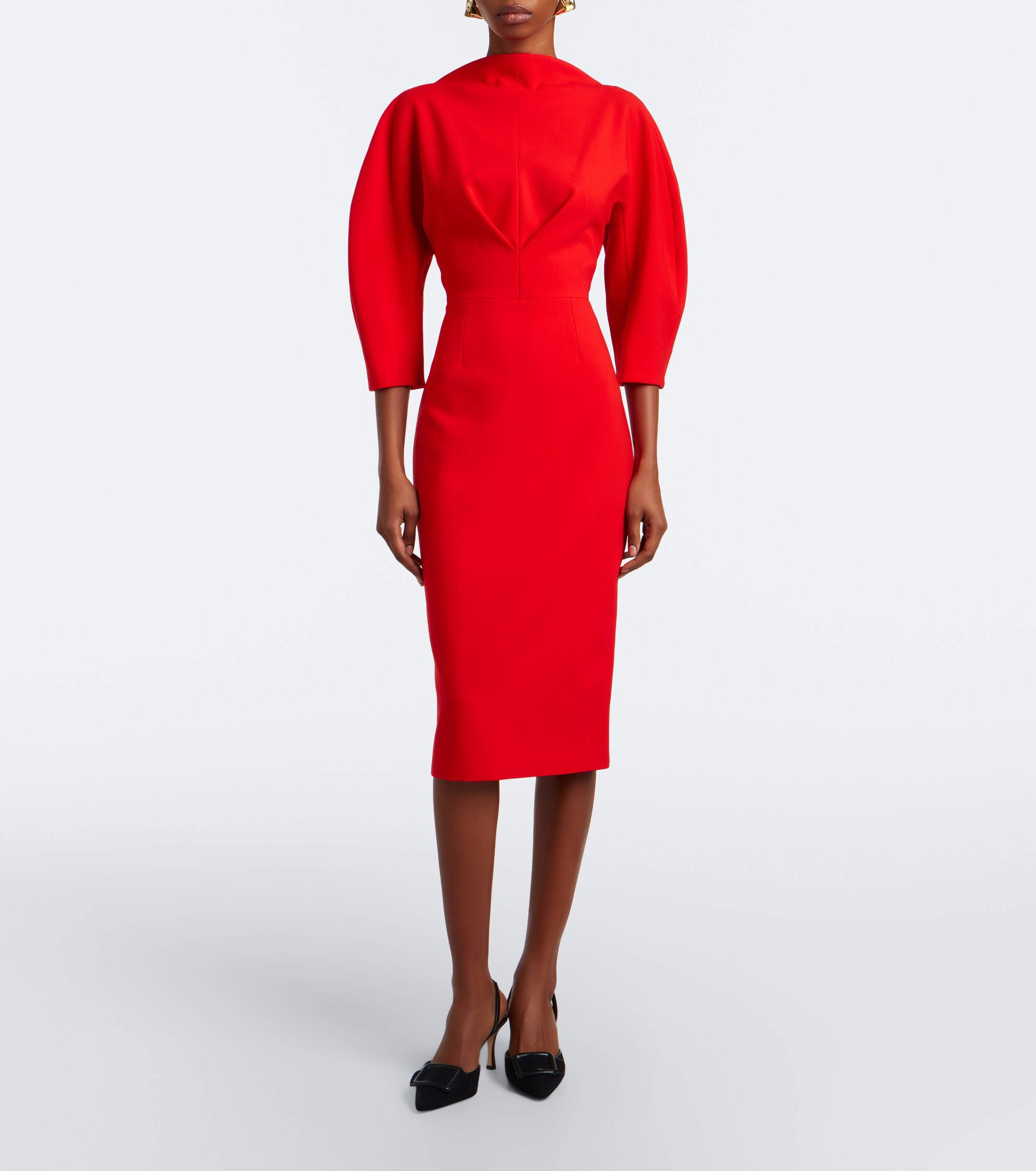 Carolina Herrera Carolina Herrera Draped wool-blend cocktail dress