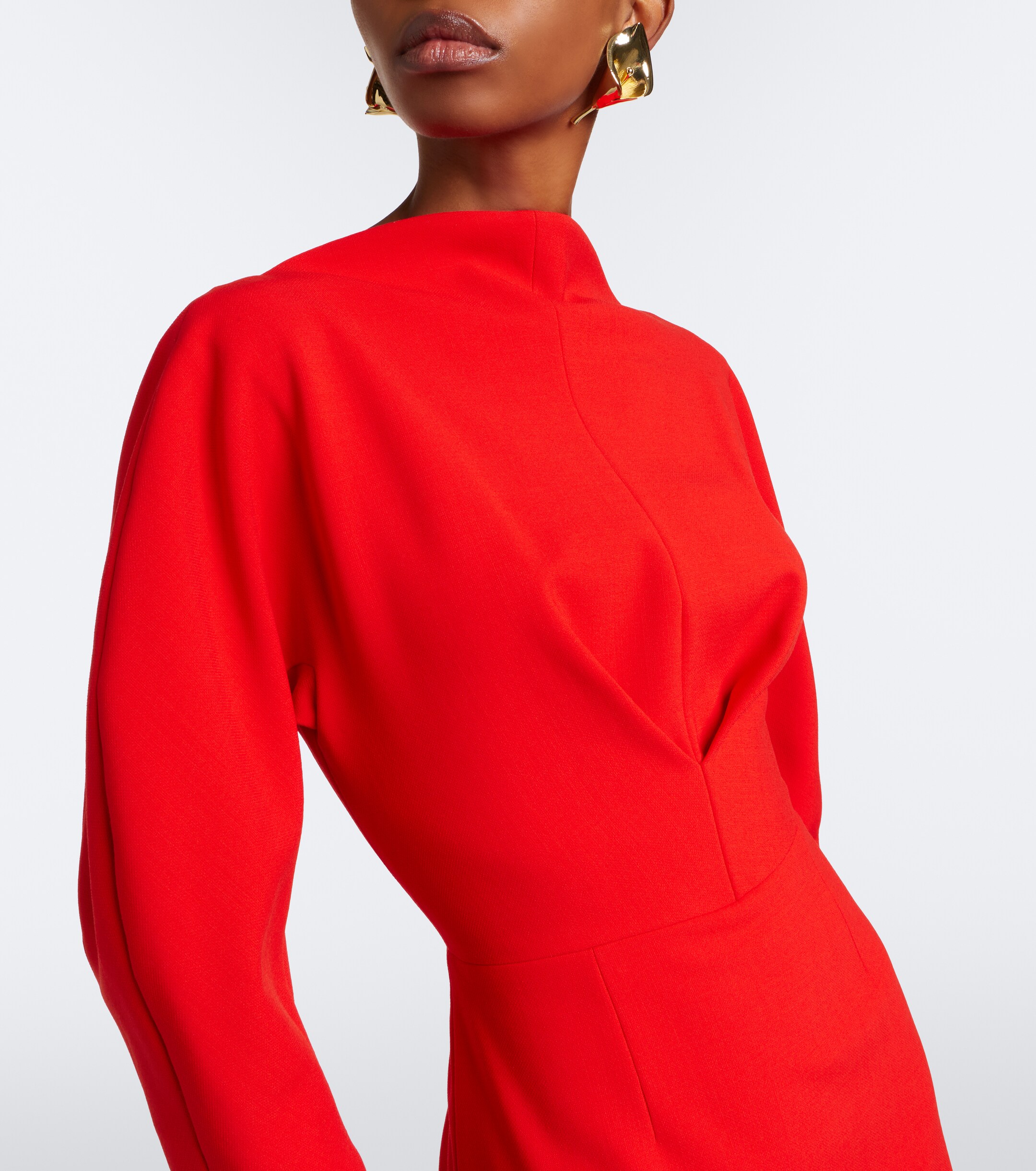 Carolina Herrera Carolina Herrera Draped wool-blend cocktail dress