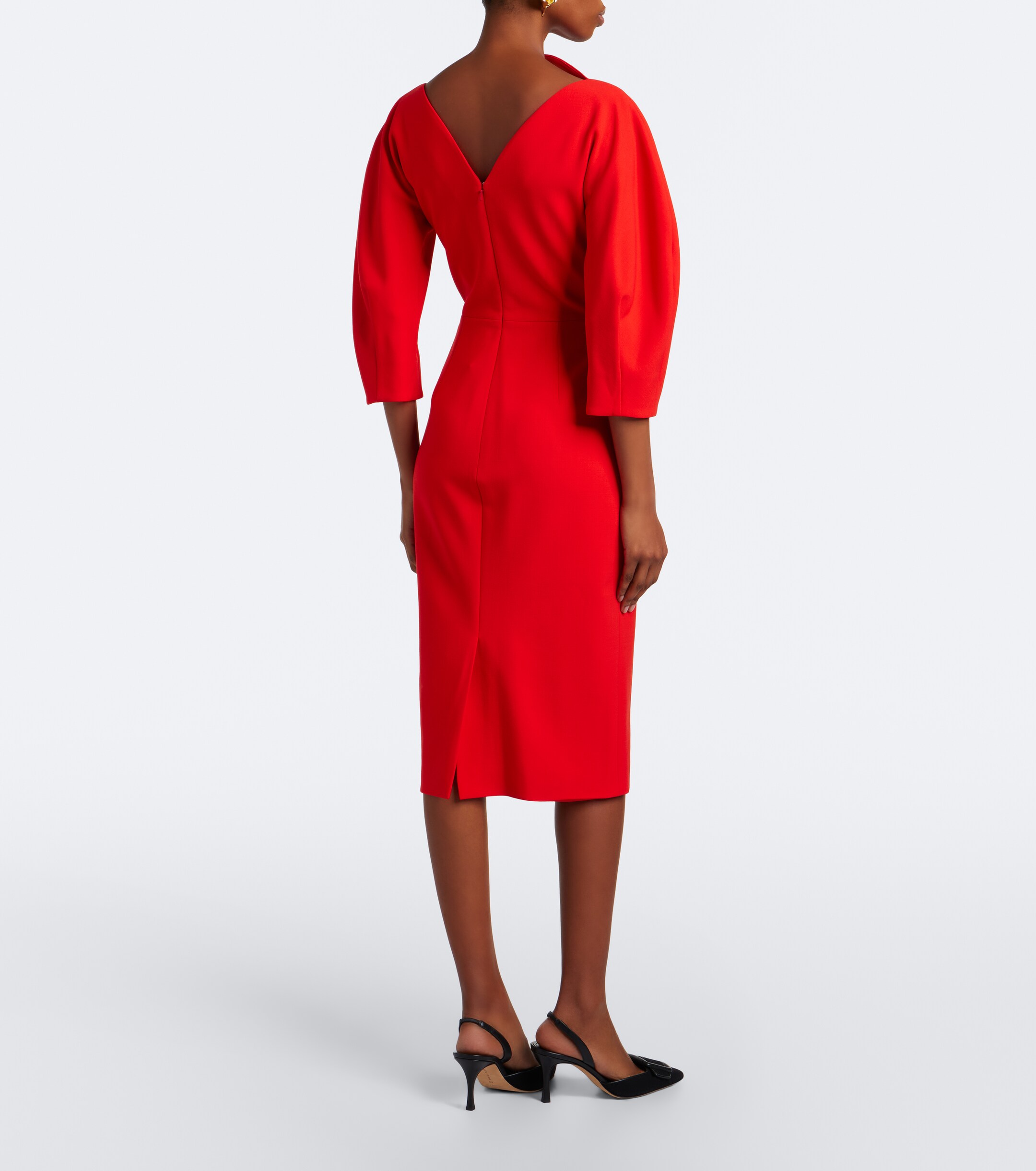 Carolina Herrera Carolina Herrera Draped wool-blend cocktail dress