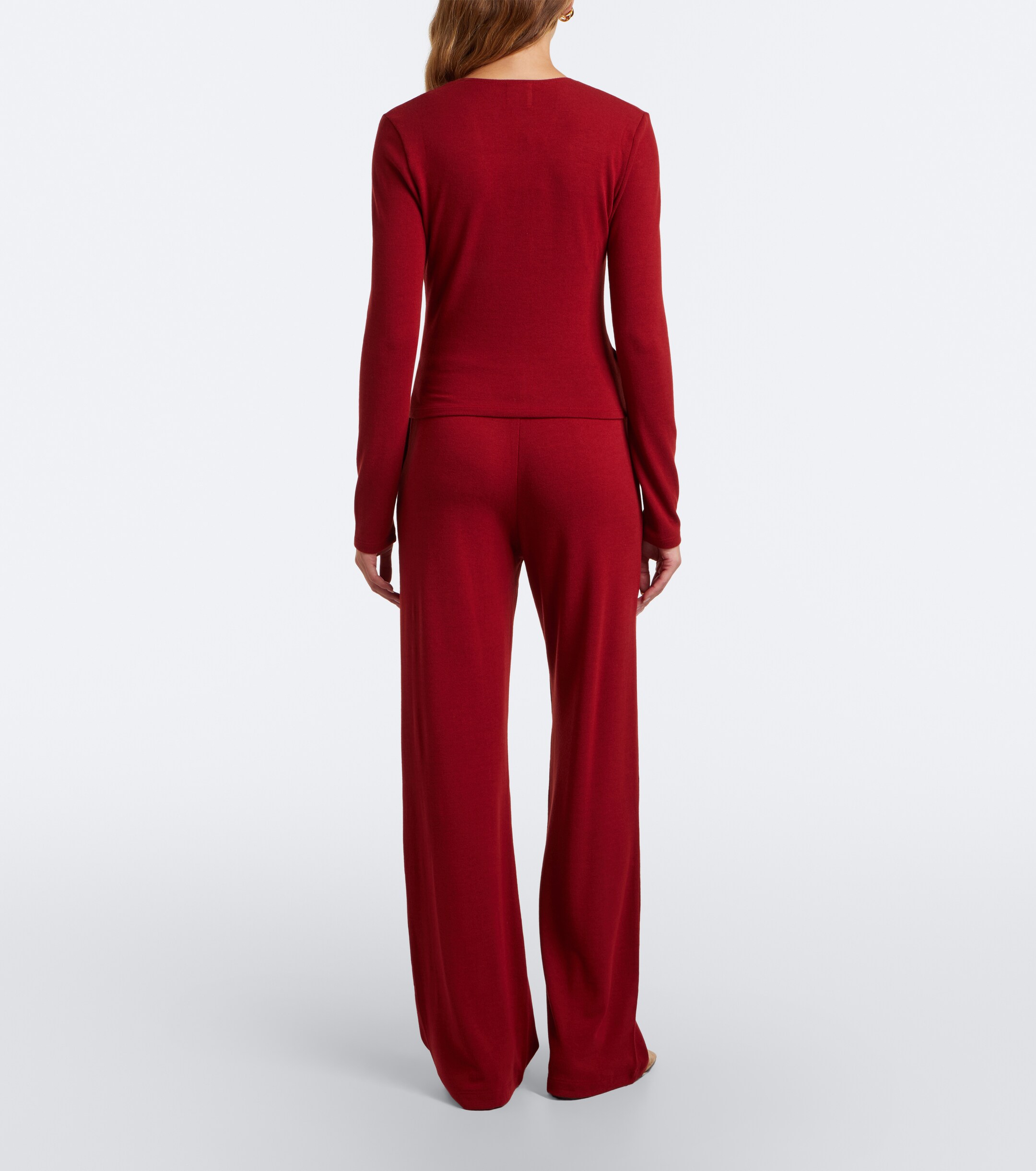 LESET Leset Lauren jersey wide-leg pants