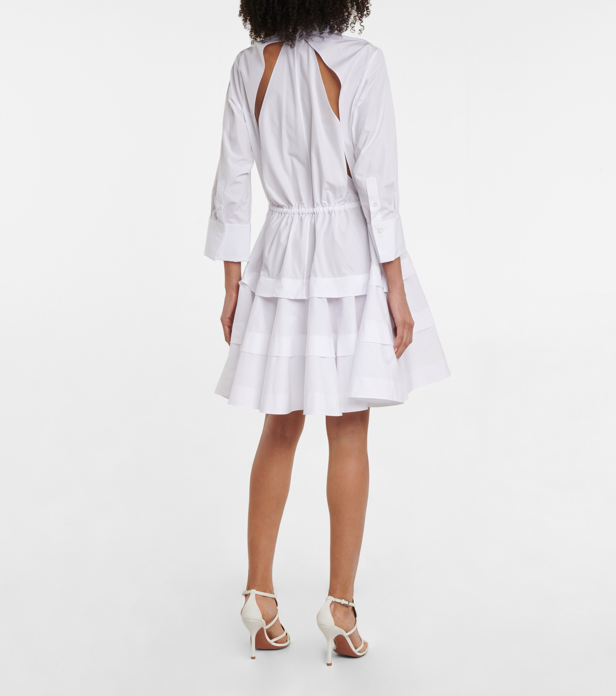 white christmas dresses Recent Azzedine Alaia White Knit Flared Skirt Dress – Shrimpton Couture main image 1