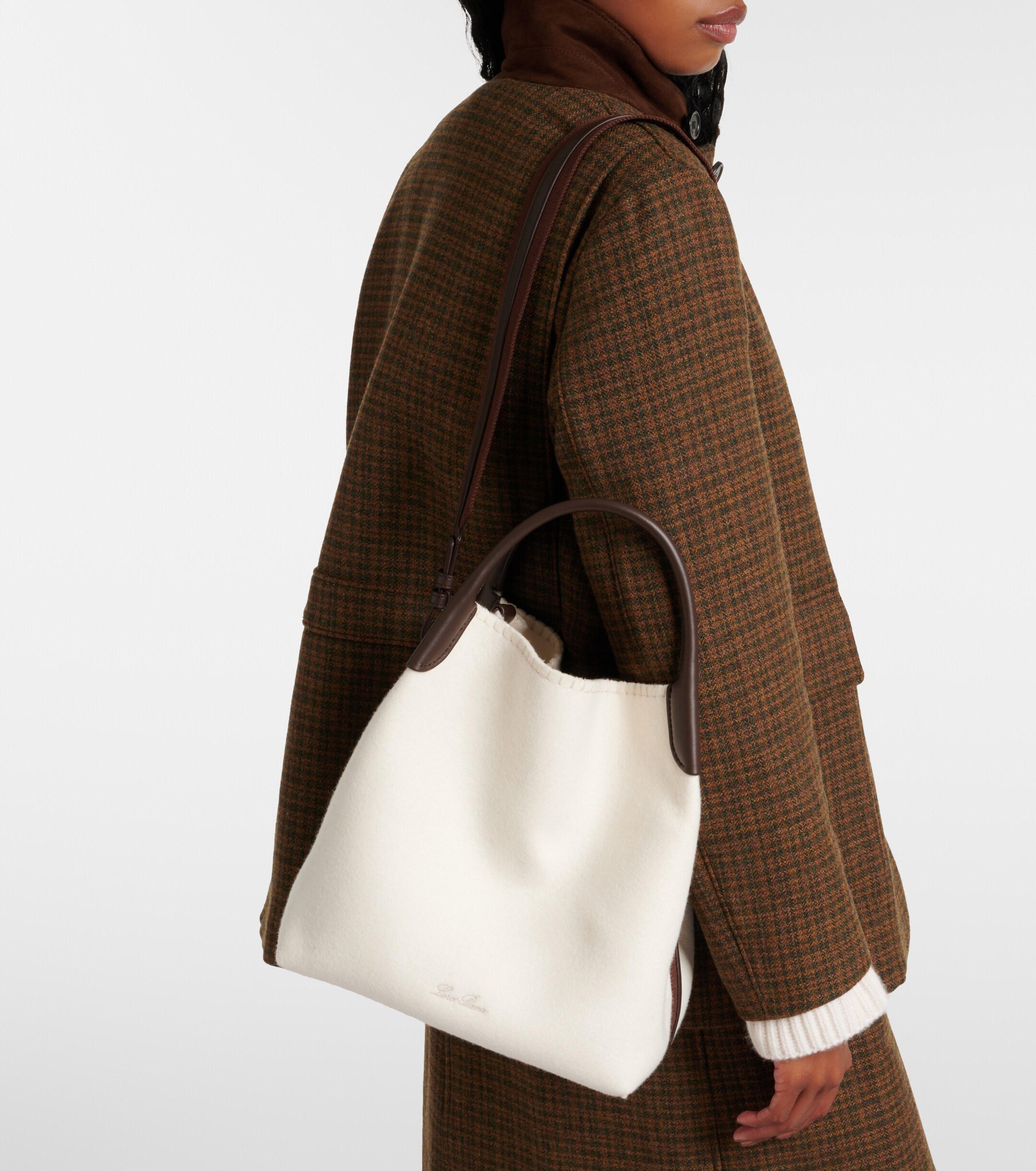 Loro Piana Bale Large cashmere bucket bag