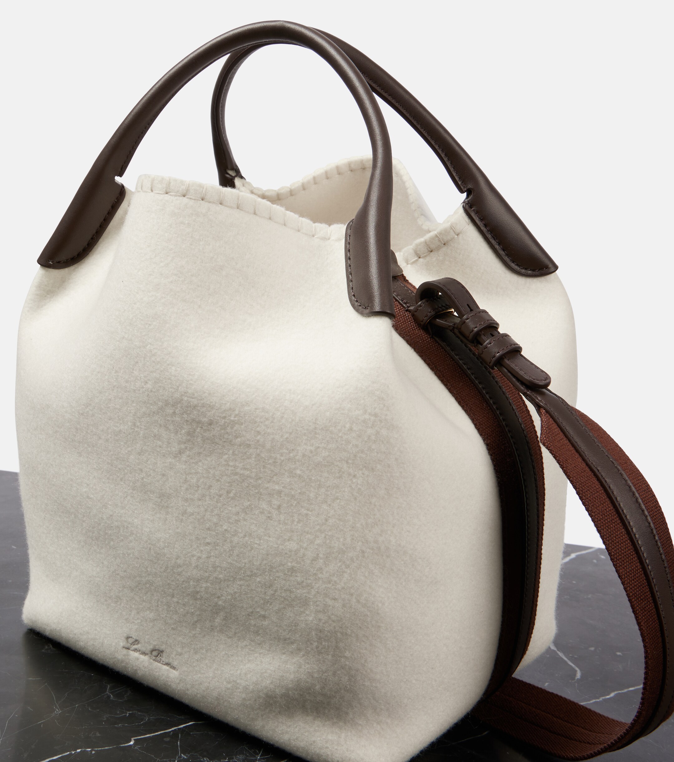 Loro Piana Bale Large cashmere bucket bag