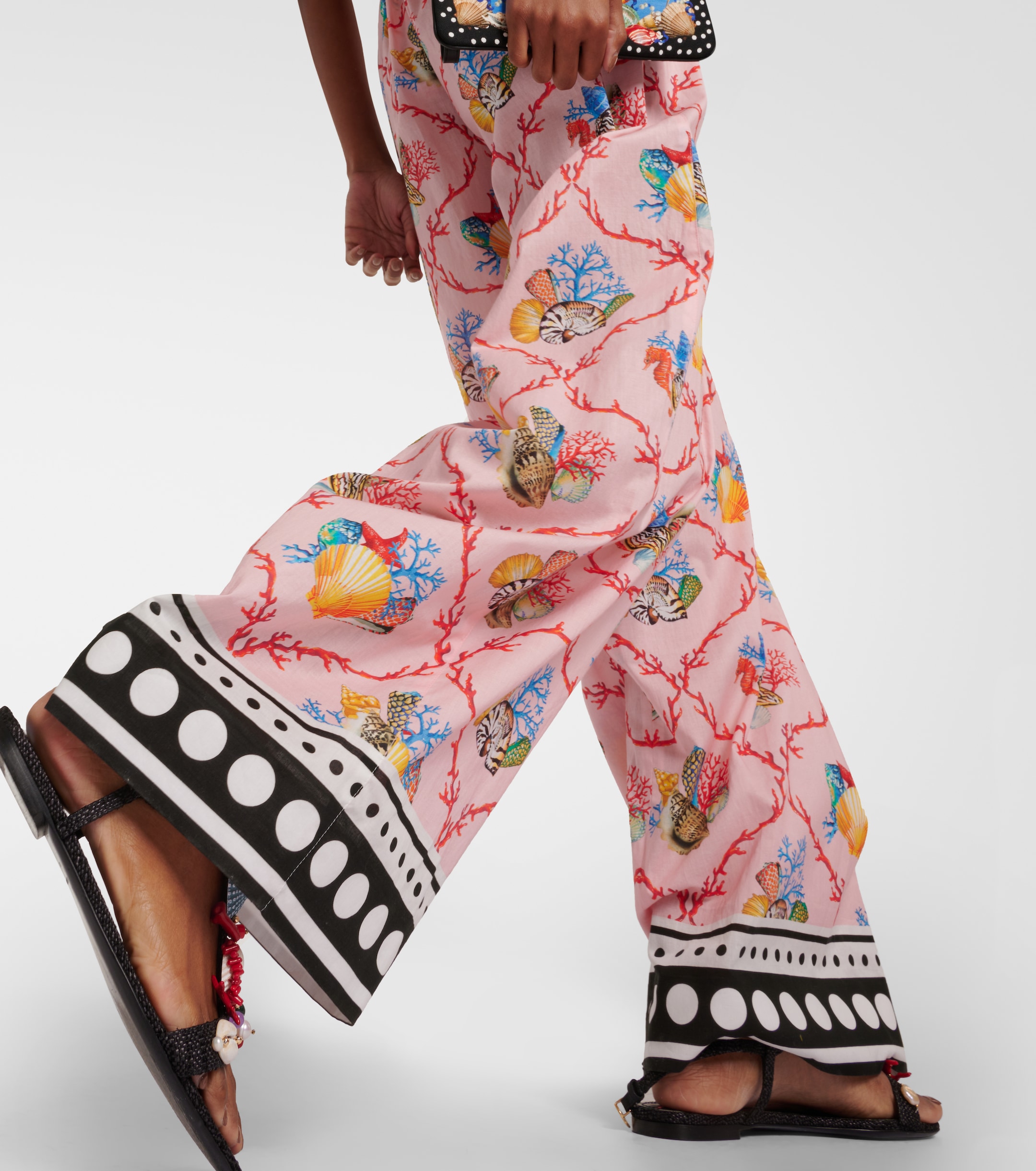 Dolce&Gabbana Capri printed cotton palazzo pants