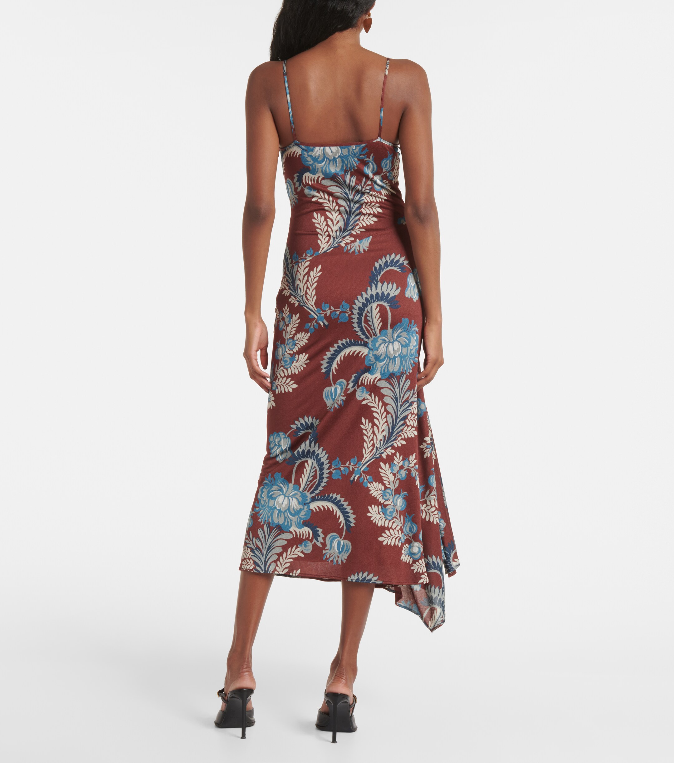Etro Floral satin midi dress thumbnail