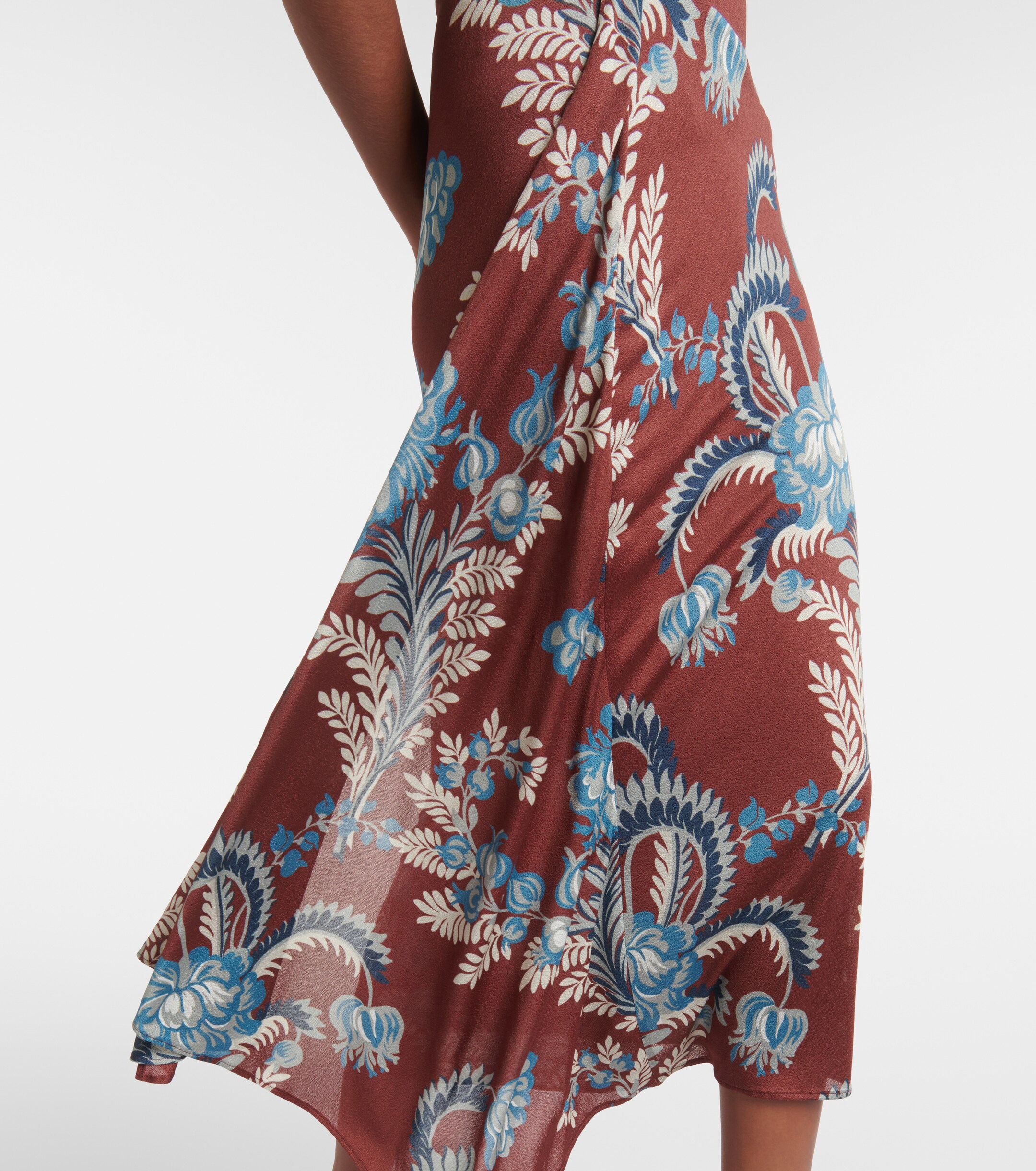 Etro Floral satin midi dress thumbnail