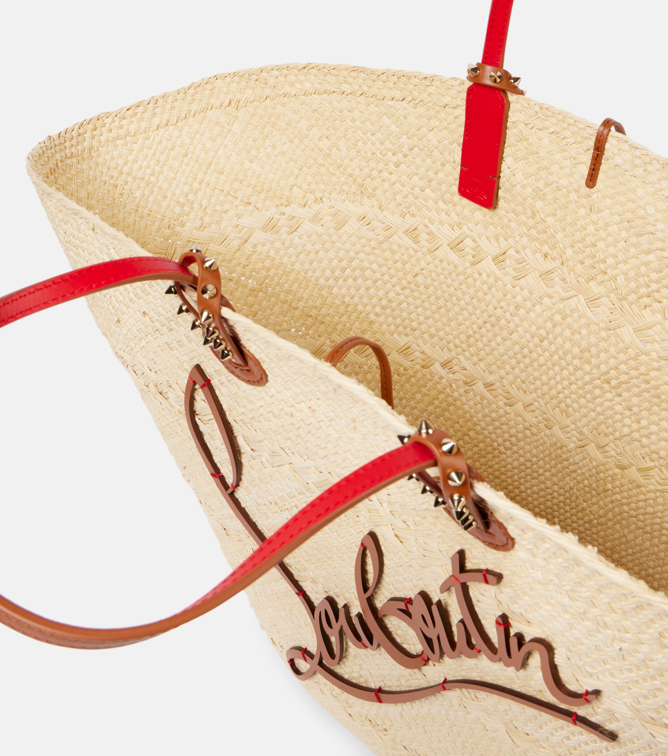 CHRISTIAN LOUBOUTIN Cabata Large raffia tote bag