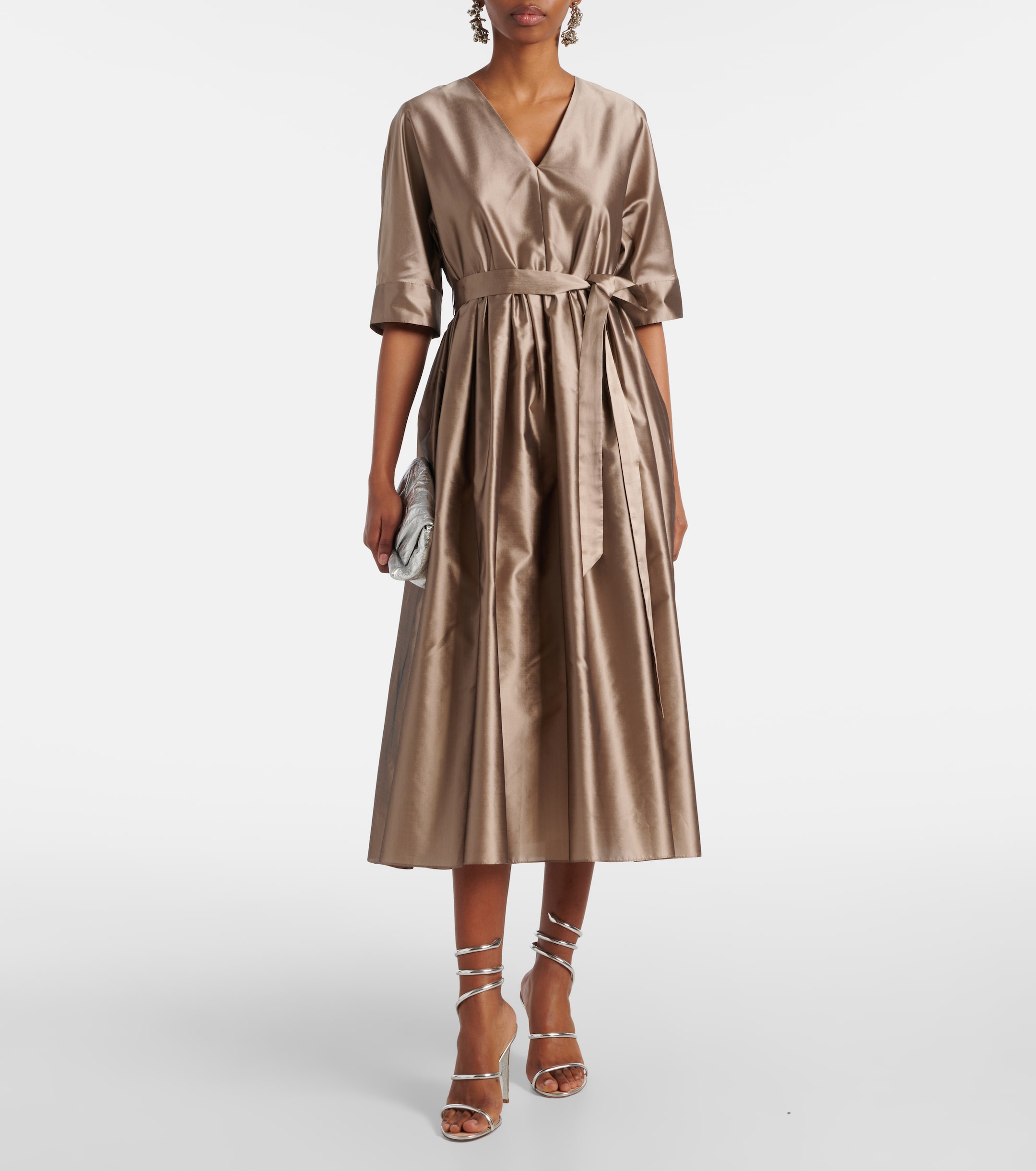 S Max Mara Viola satin midi dress