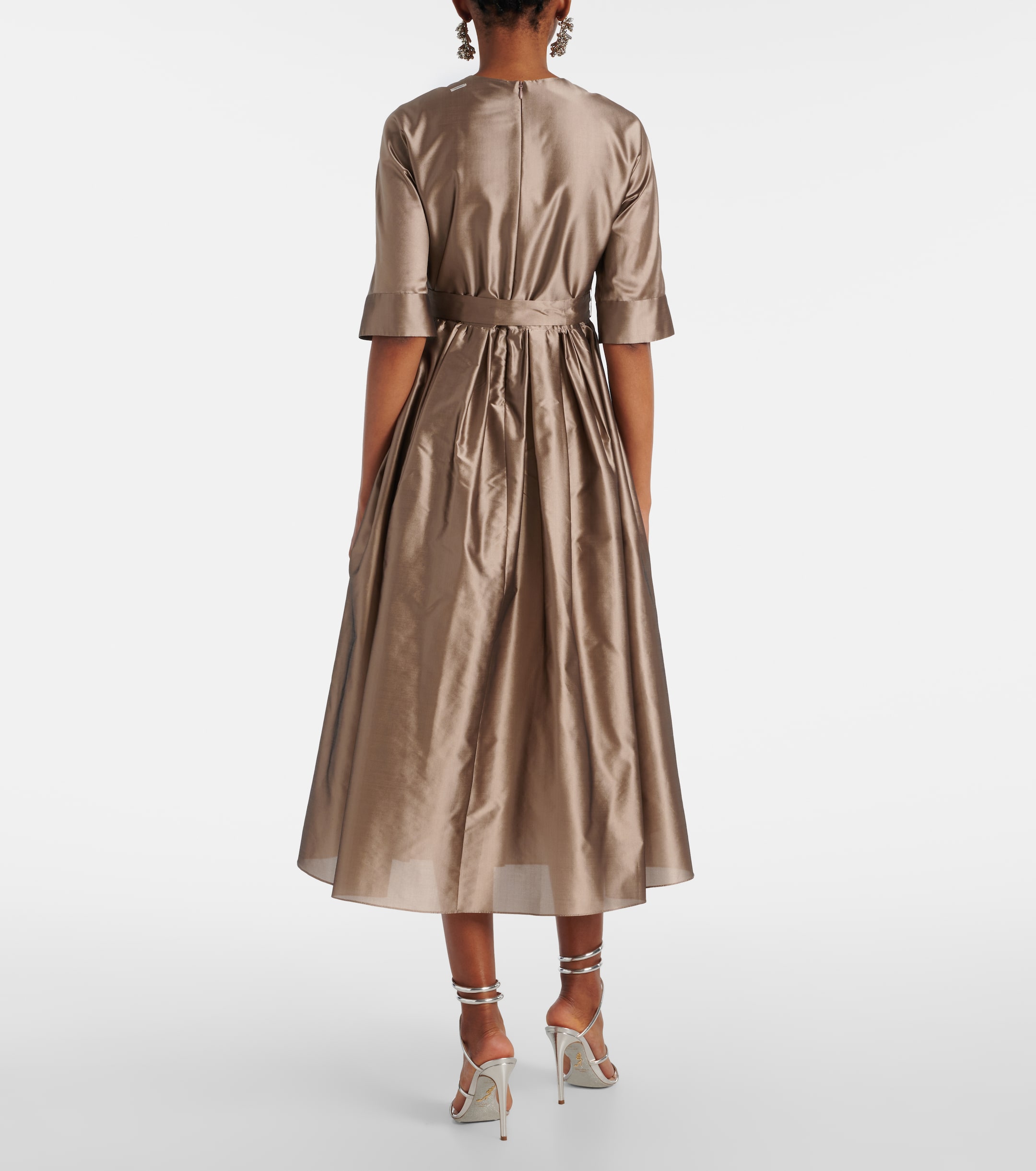 S Max Mara Viola satin midi dress