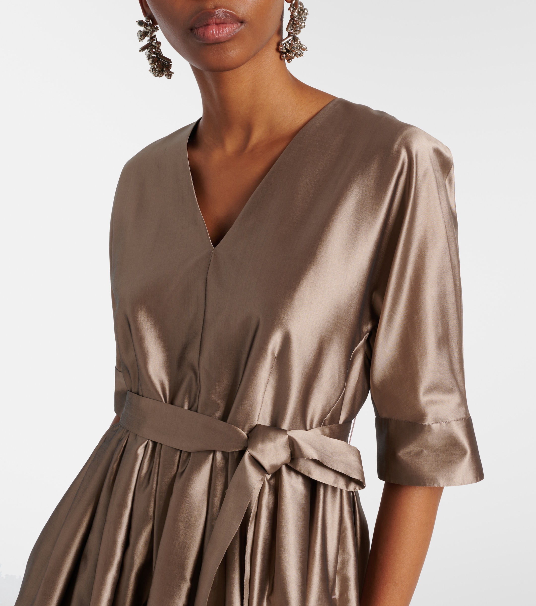 S Max Mara Viola satin midi dress