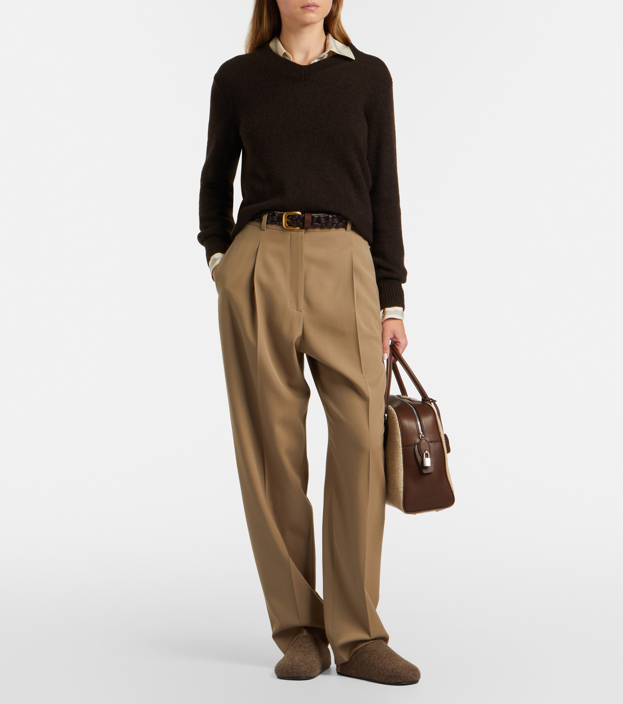 The Row India 12.00 Small leather top-handle bag