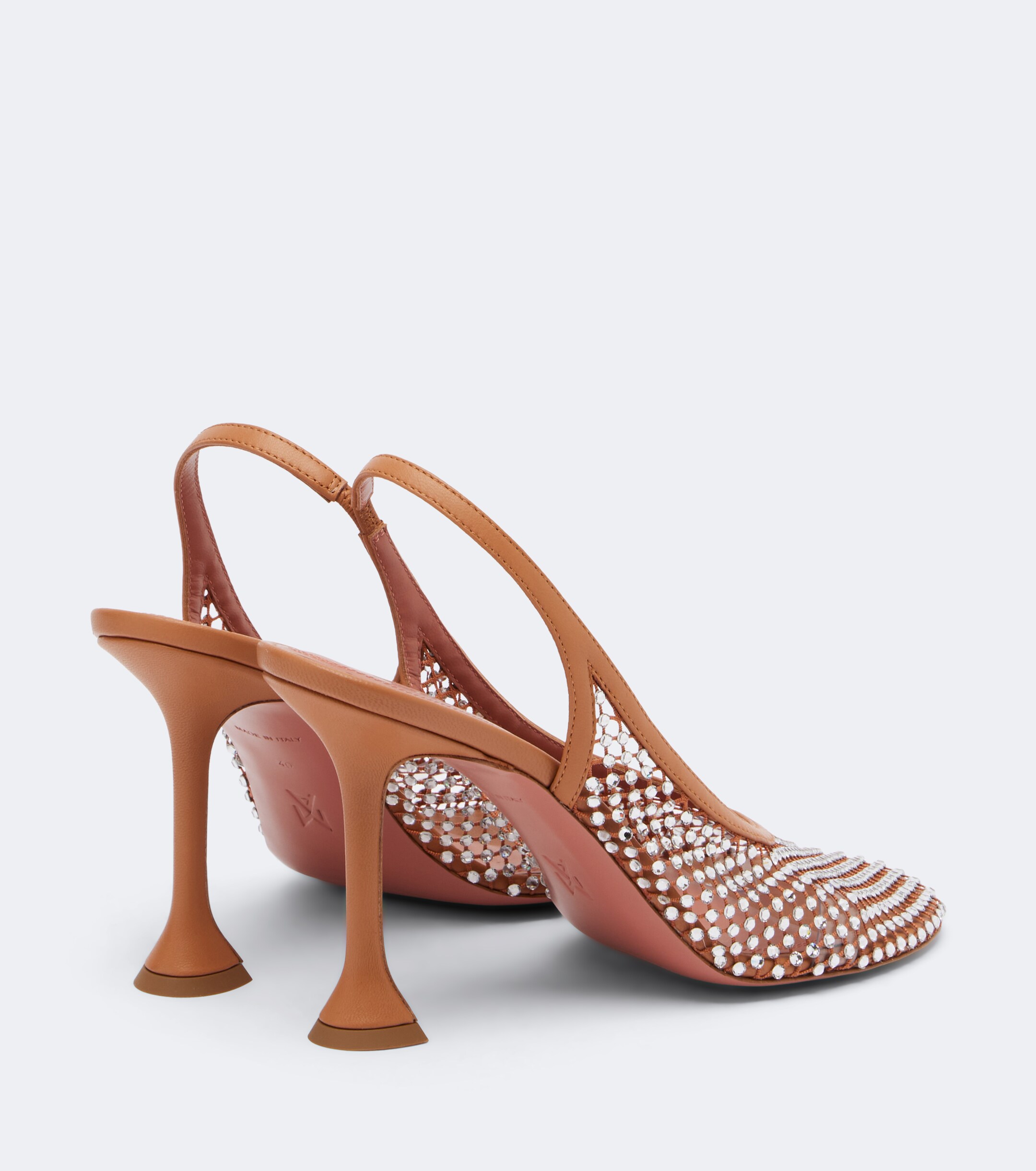 AMINA MUADDI Amina Muaddi Dolly crystal embellished slingback pumps