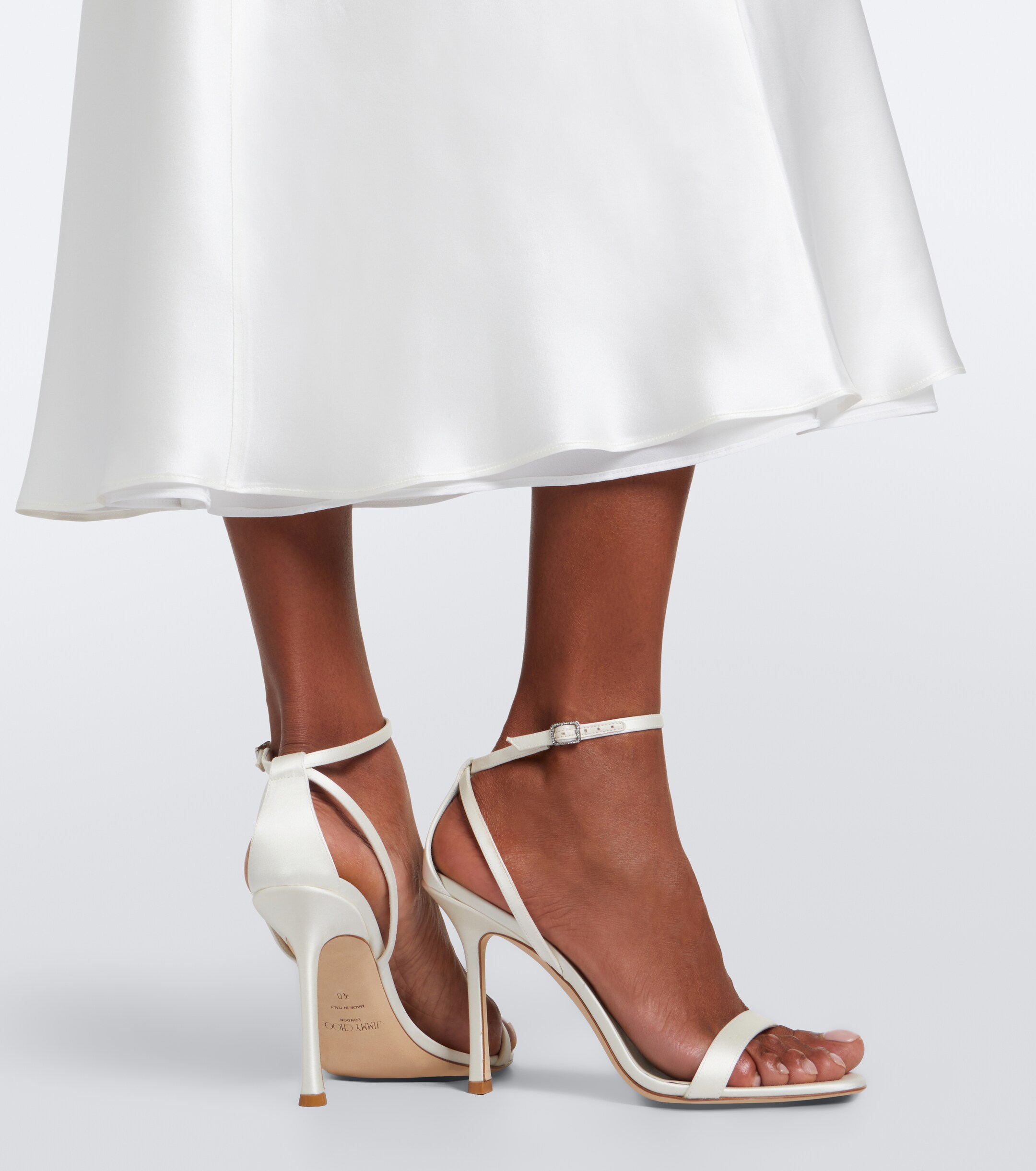 JIMMY CHOO Jimmy Choo Moza satin sandals