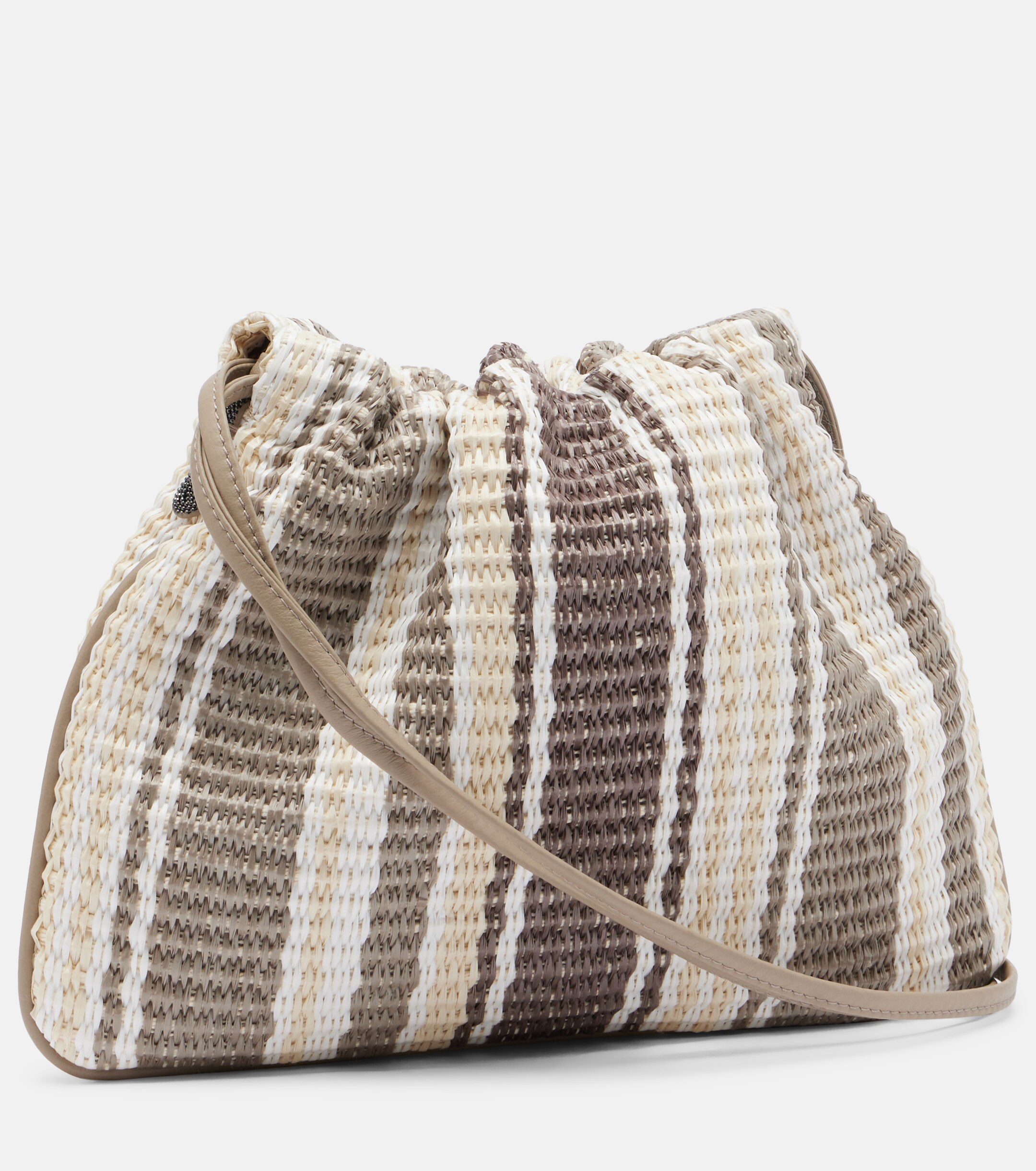 Brunello Cucinelli Mellow Small striped crossbody bag