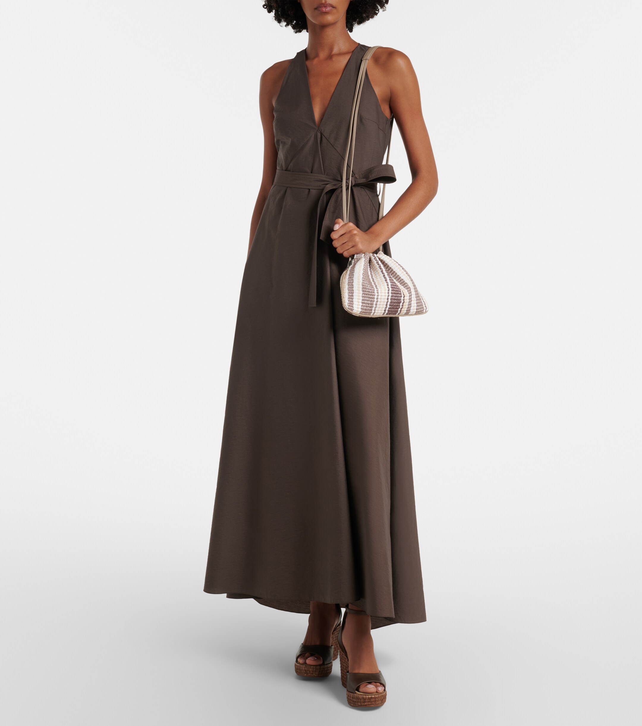 Brunello Cucinelli Mellow Small striped crossbody bag