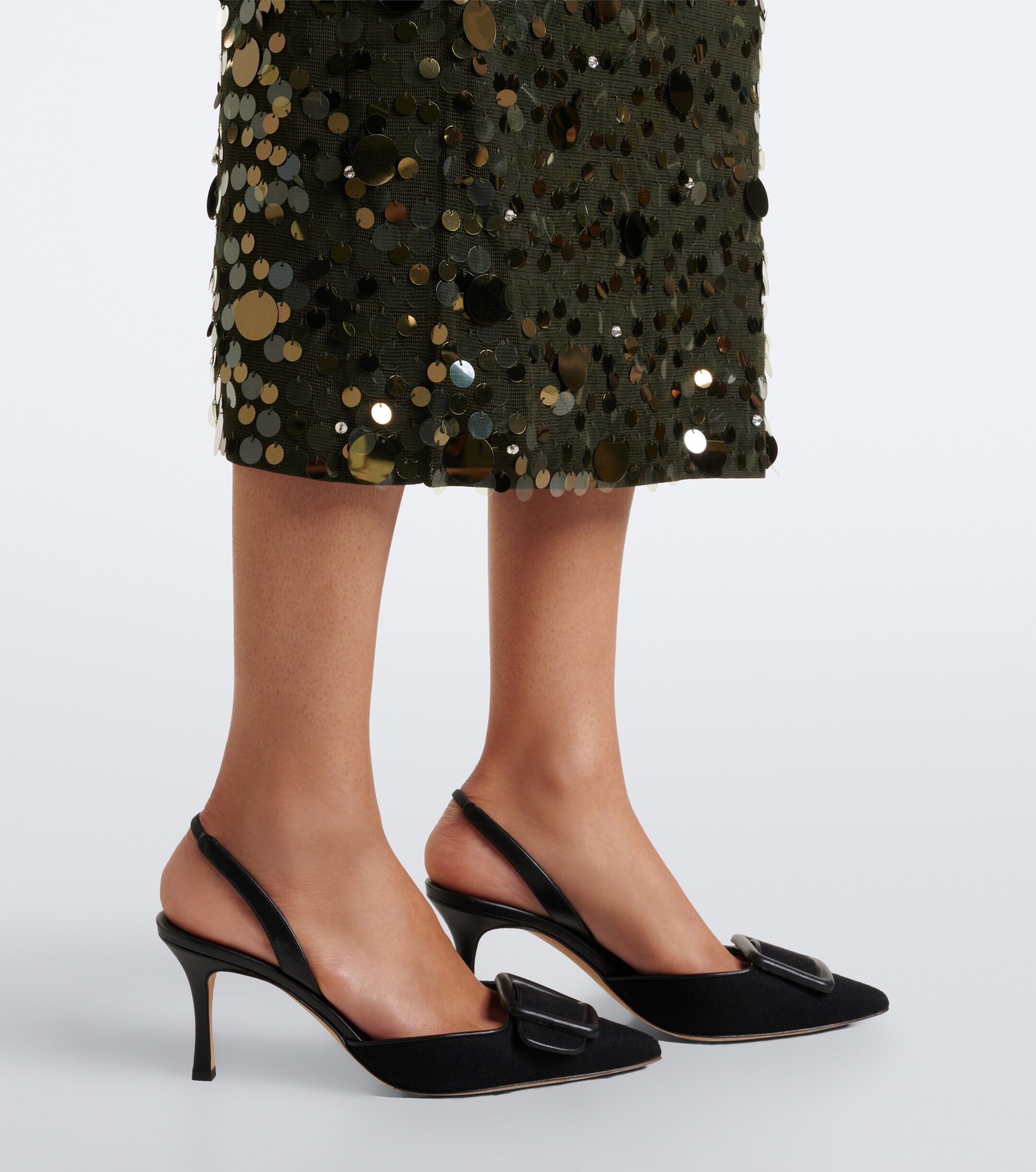 Carolina Herrera Carolina Herrera Sequined knitted midi dress