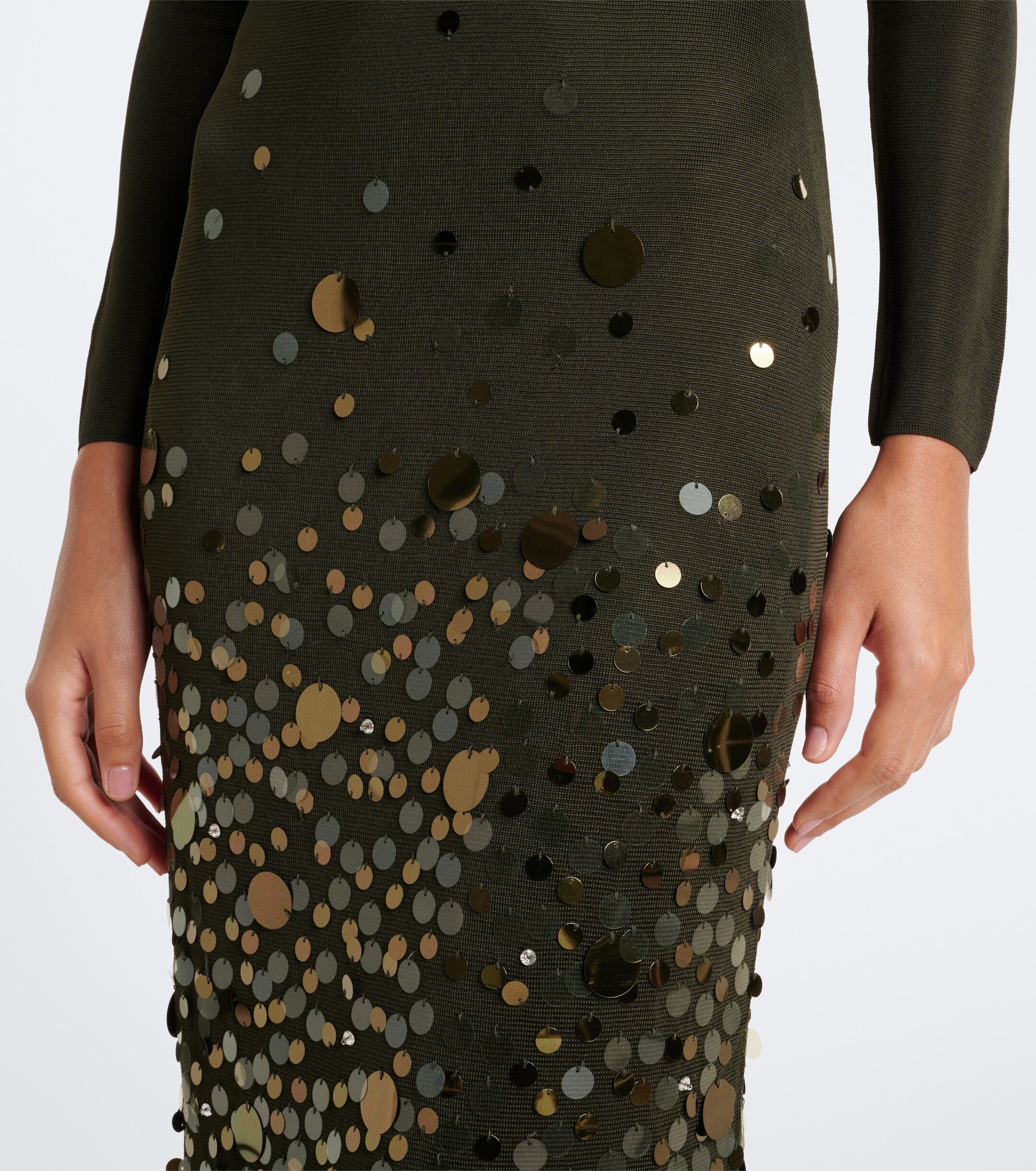 Carolina Herrera Carolina Herrera Sequined knitted midi dress