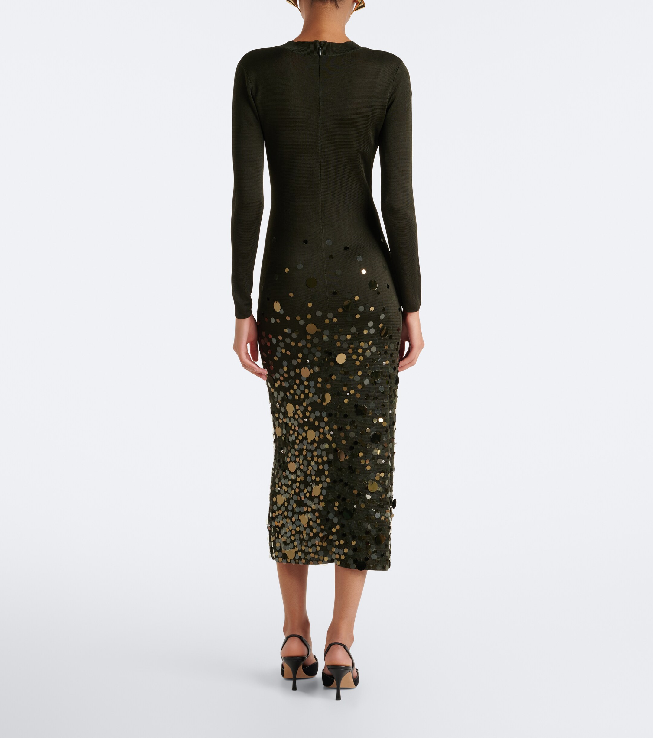 Carolina Herrera Carolina Herrera Sequined knitted midi dress