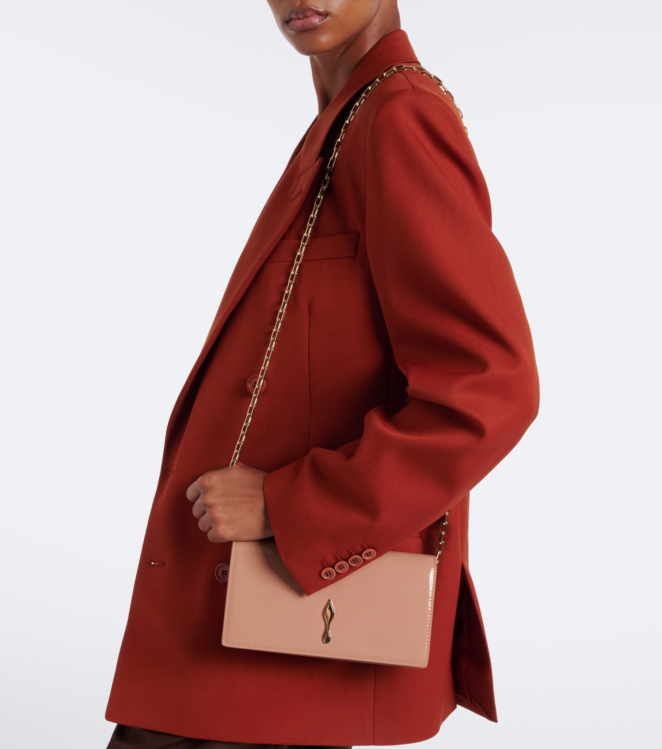 CHRISTIAN LOUBOUTIN Bettina patent leather clutch