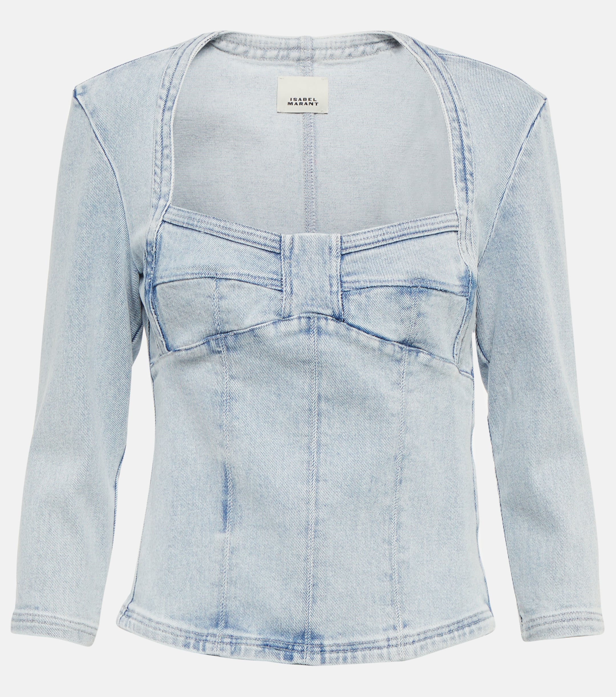 Isabel Marant Isabel Marant Vanio bleached denim top