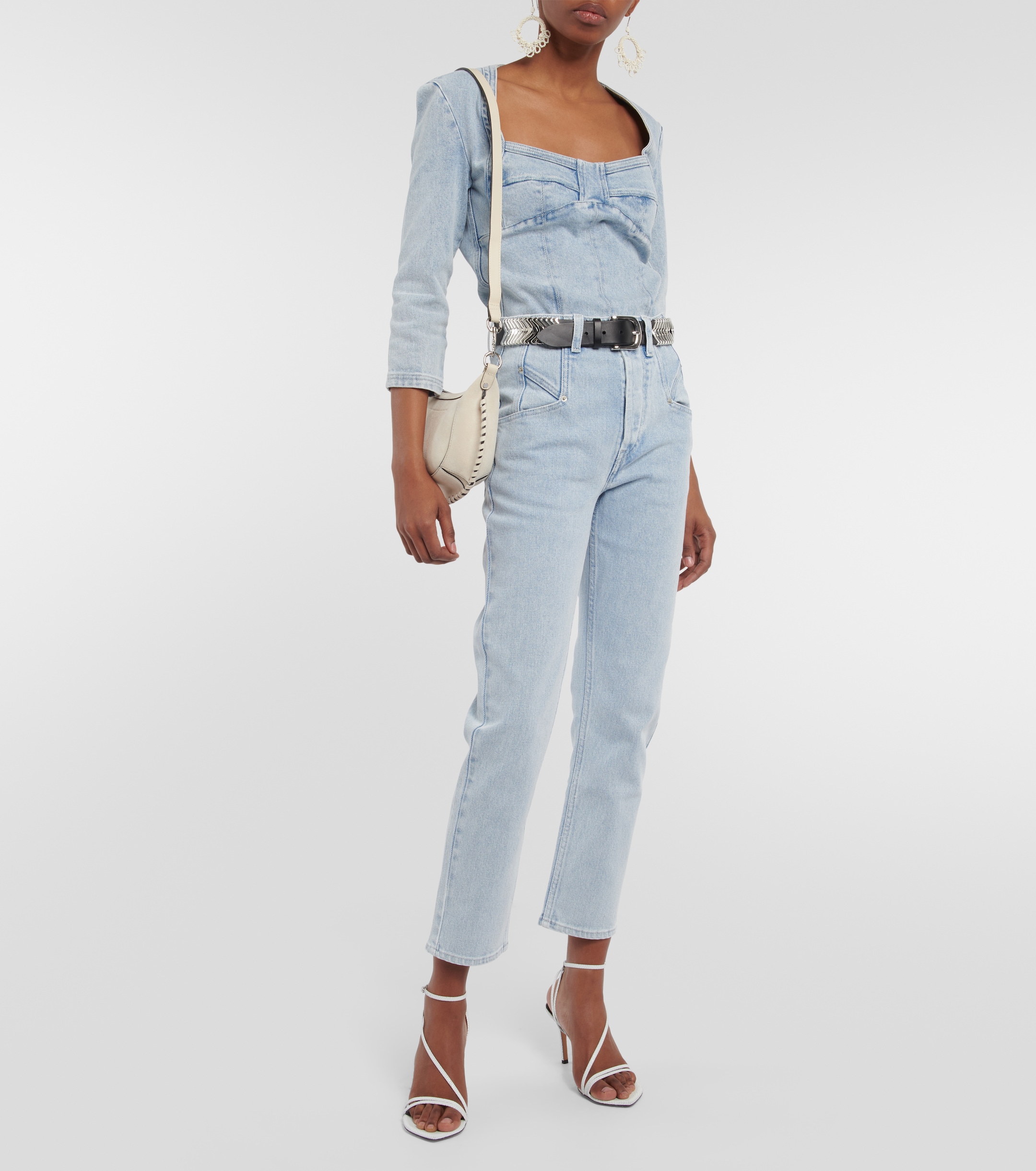 Isabel Marant Isabel Marant Vanio bleached denim top