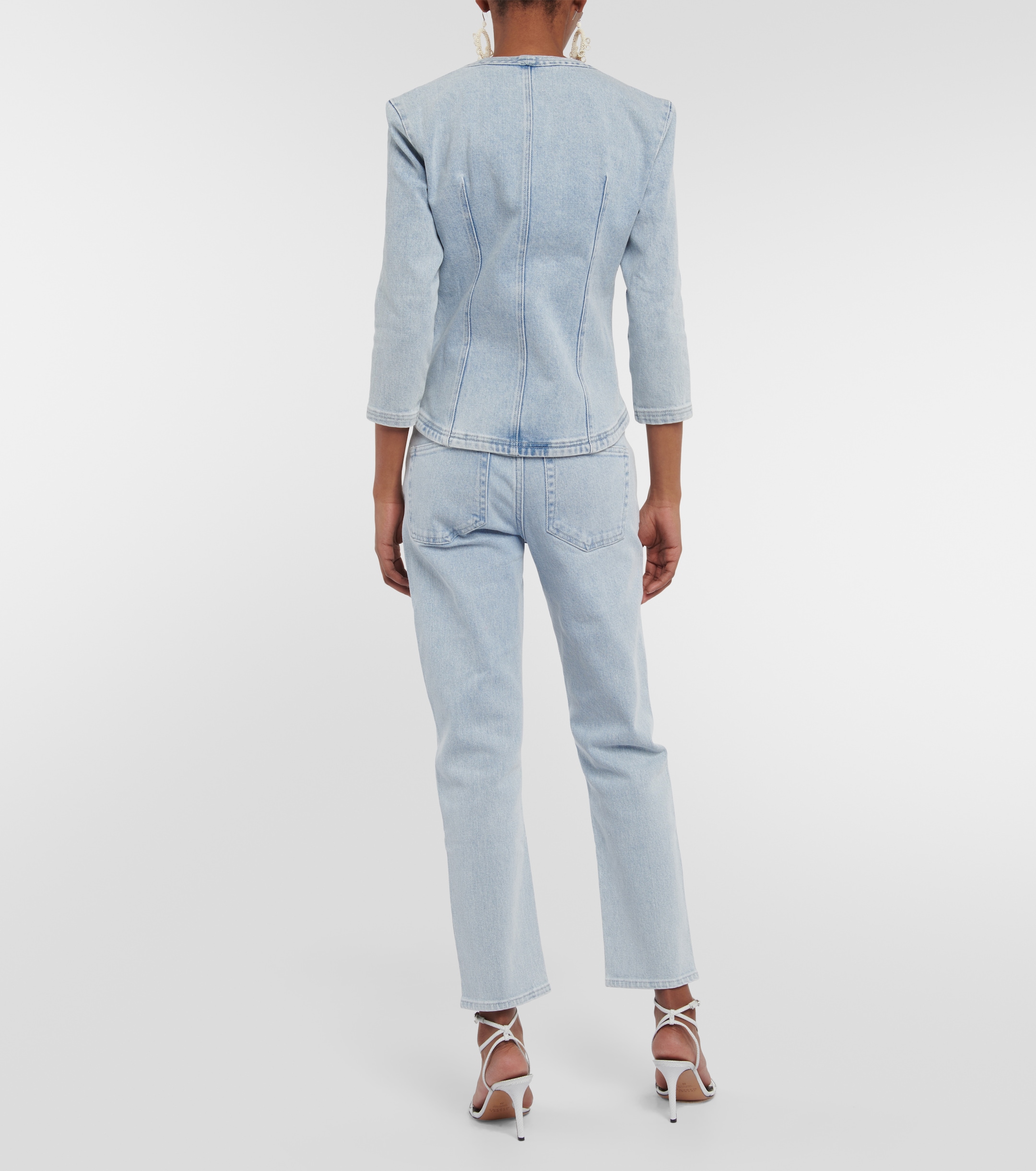 Isabel Marant Isabel Marant Vanio bleached denim top