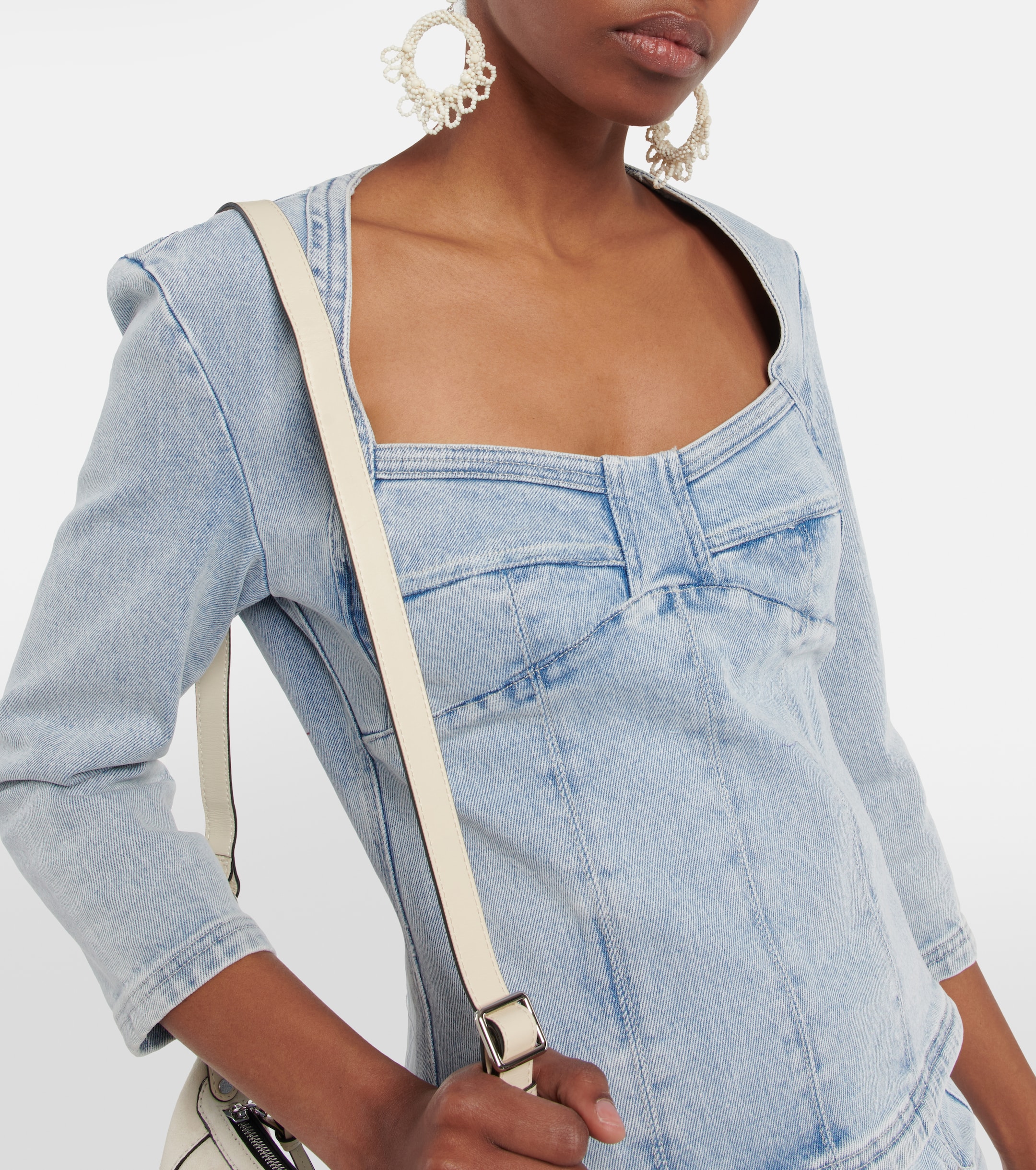 Isabel Marant Isabel Marant Vanio bleached denim top