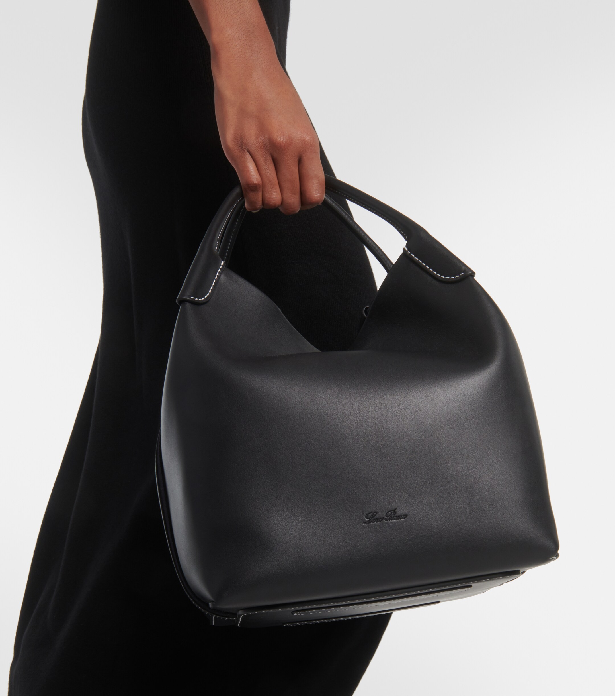 Loro Piana Bale Large leather tote bag