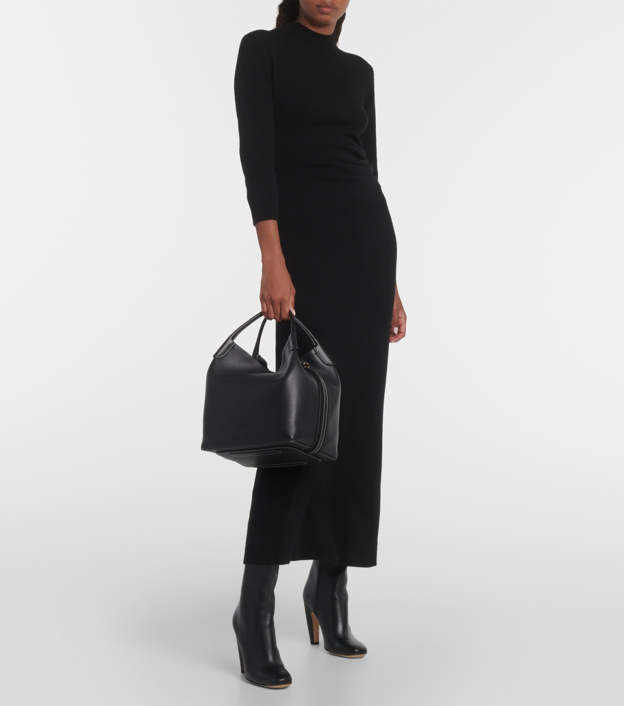 Loro Piana Bale Large leather tote bag