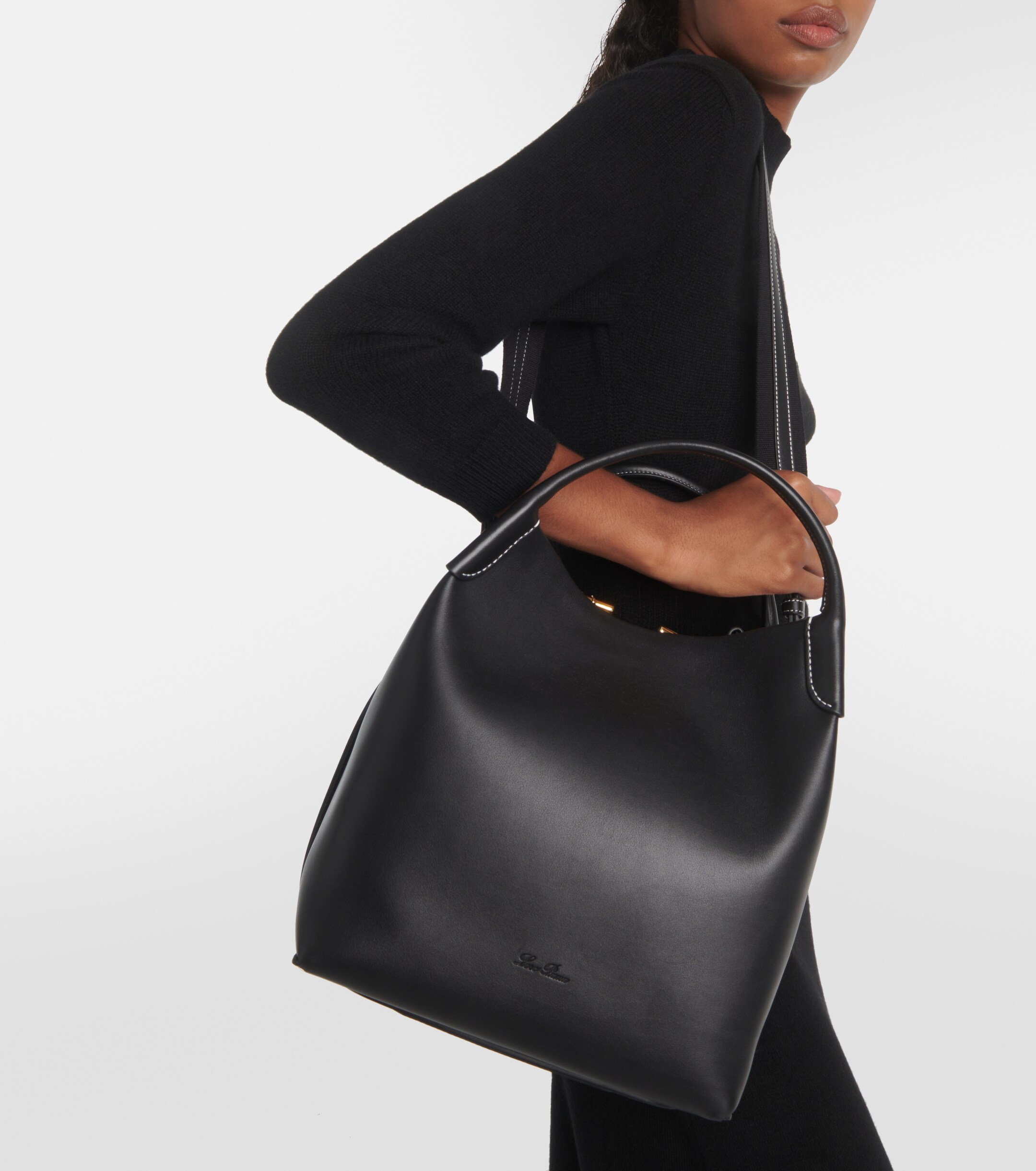 Loro Piana Bale Large leather tote bag