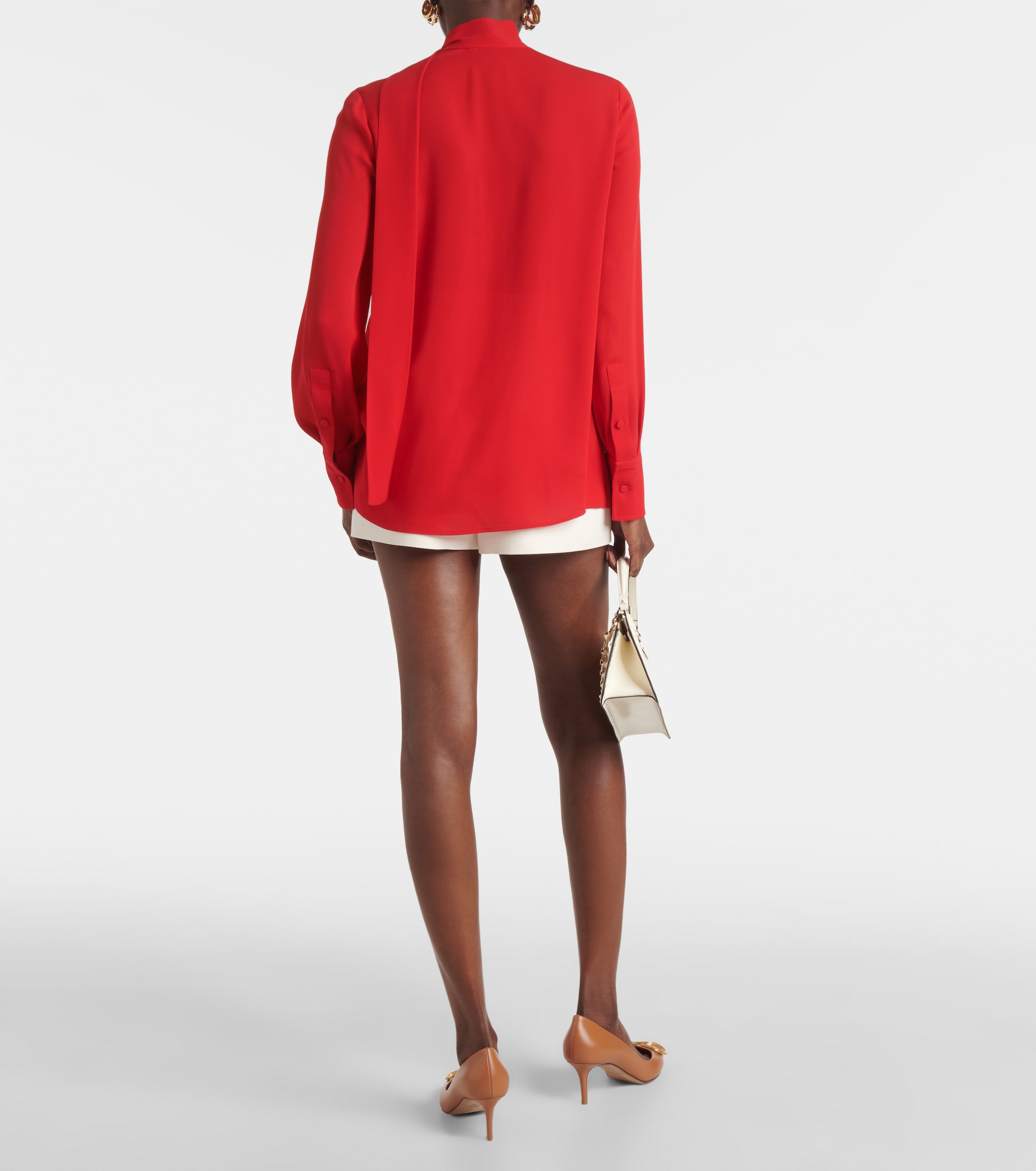 Valentino Bow-detail silk blouse