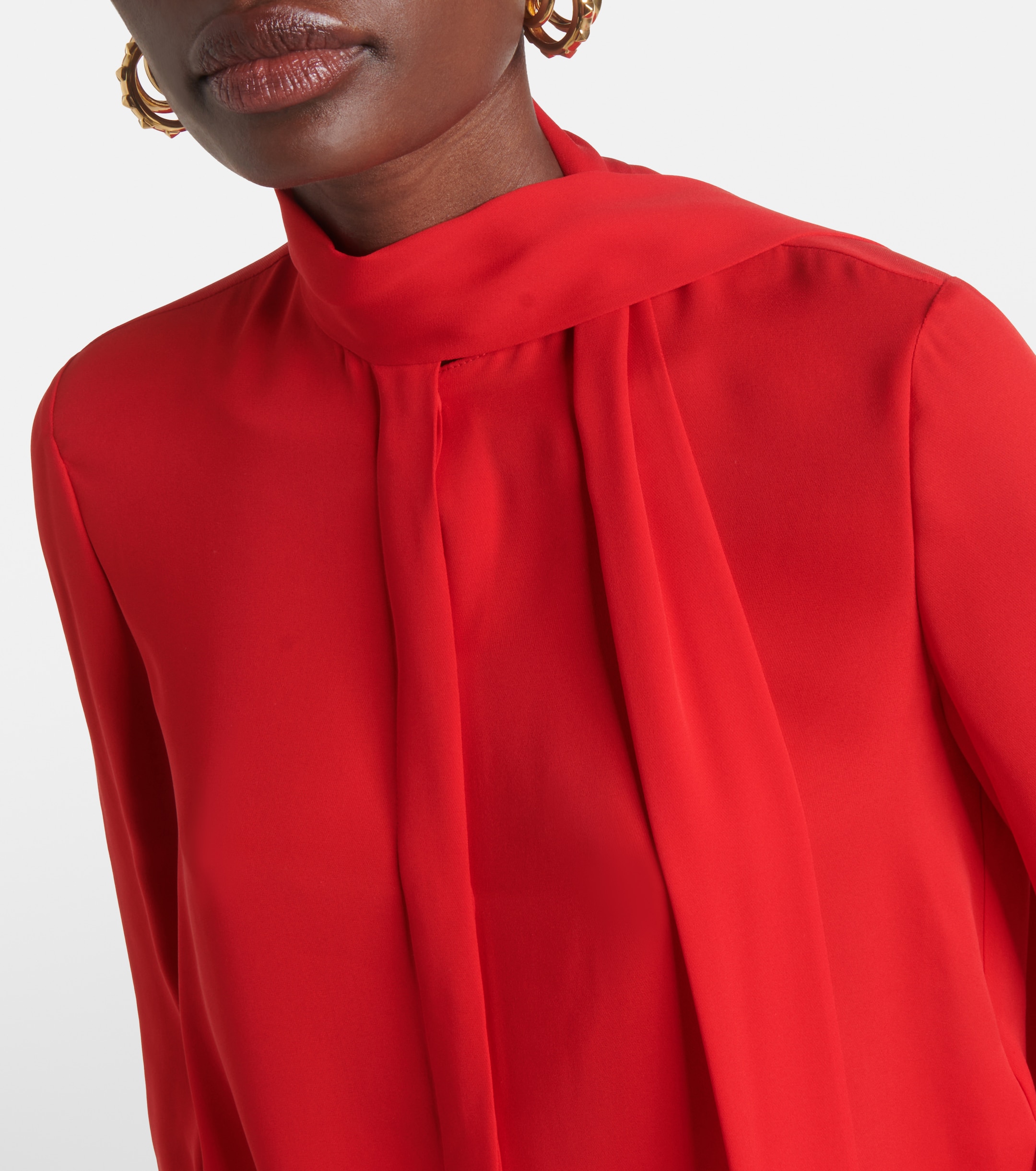 Valentino Bow-detail silk blouse