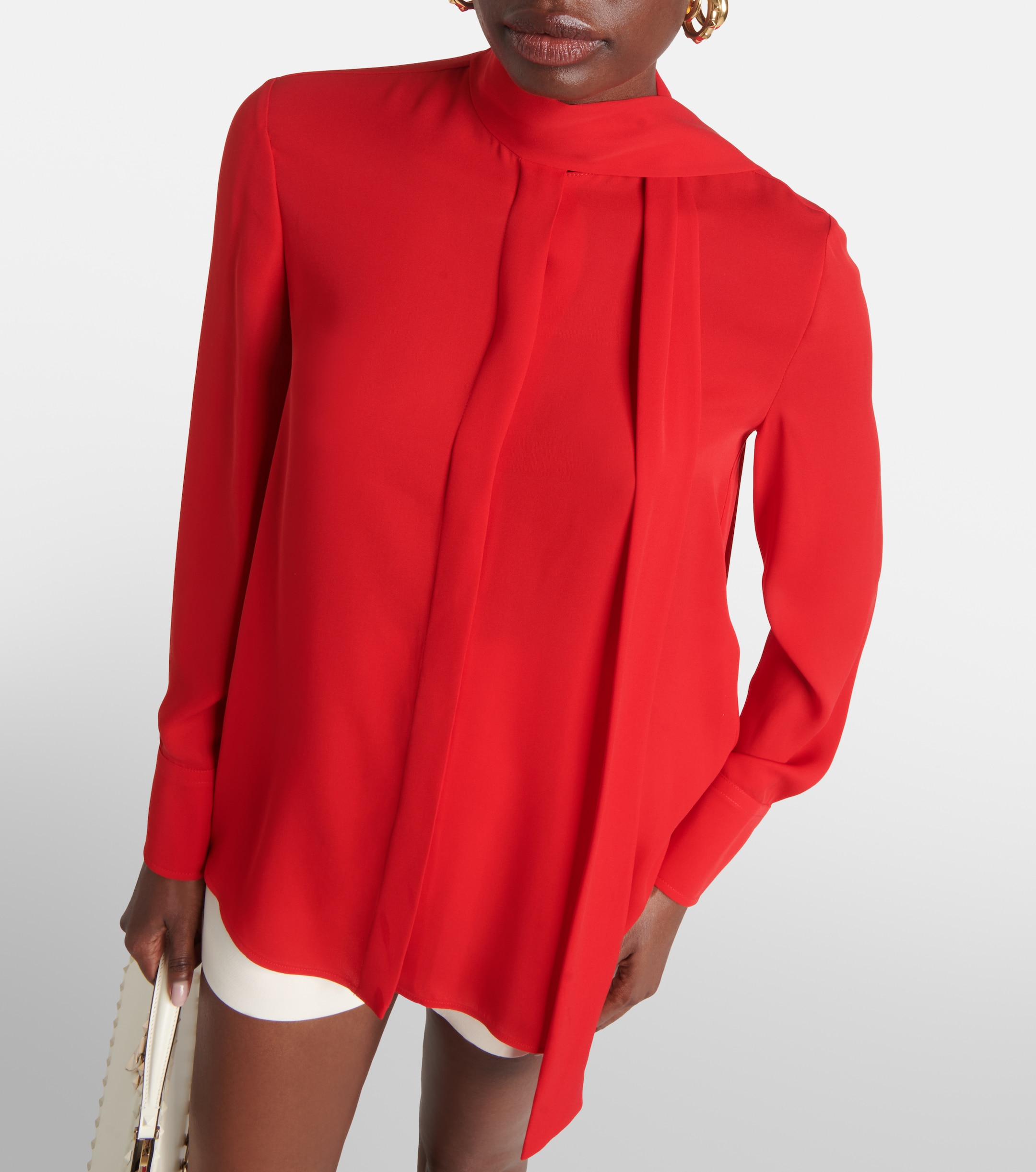 Valentino Bow-detail silk blouse