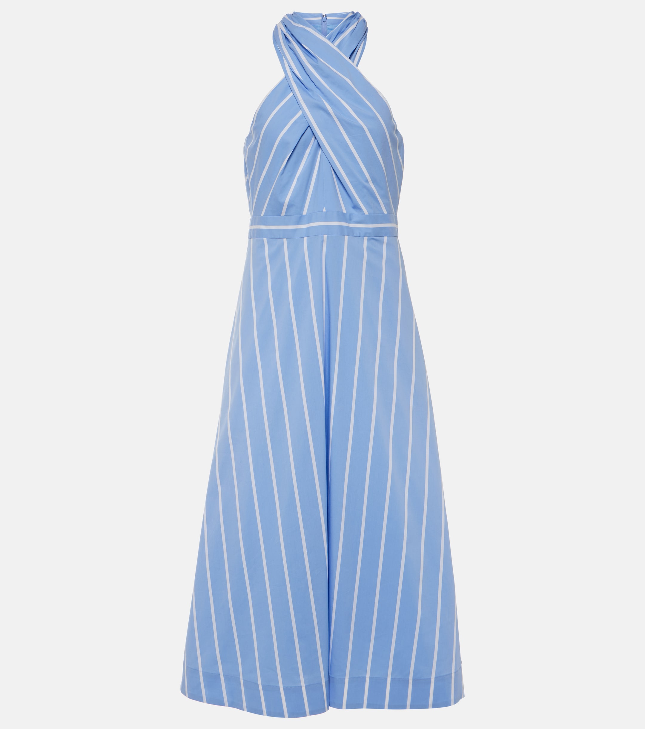 Veronica Beard - Baylee striped poplin midi dress | Plush