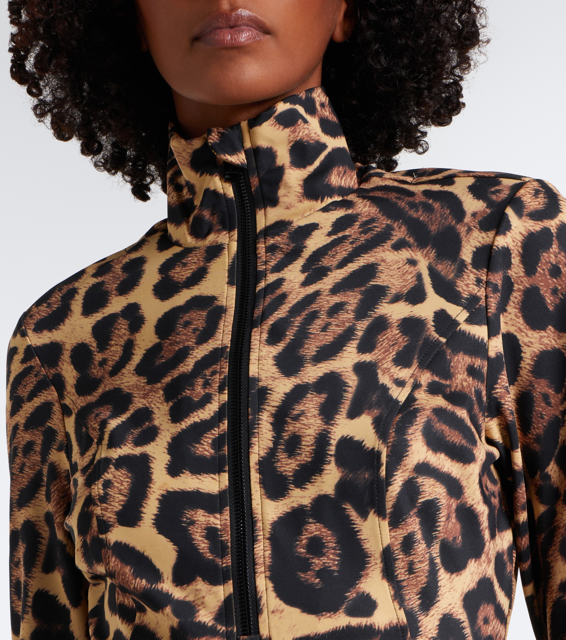 GOLDBERGH Goldbergh Leona leopard-print half-zip ski top
