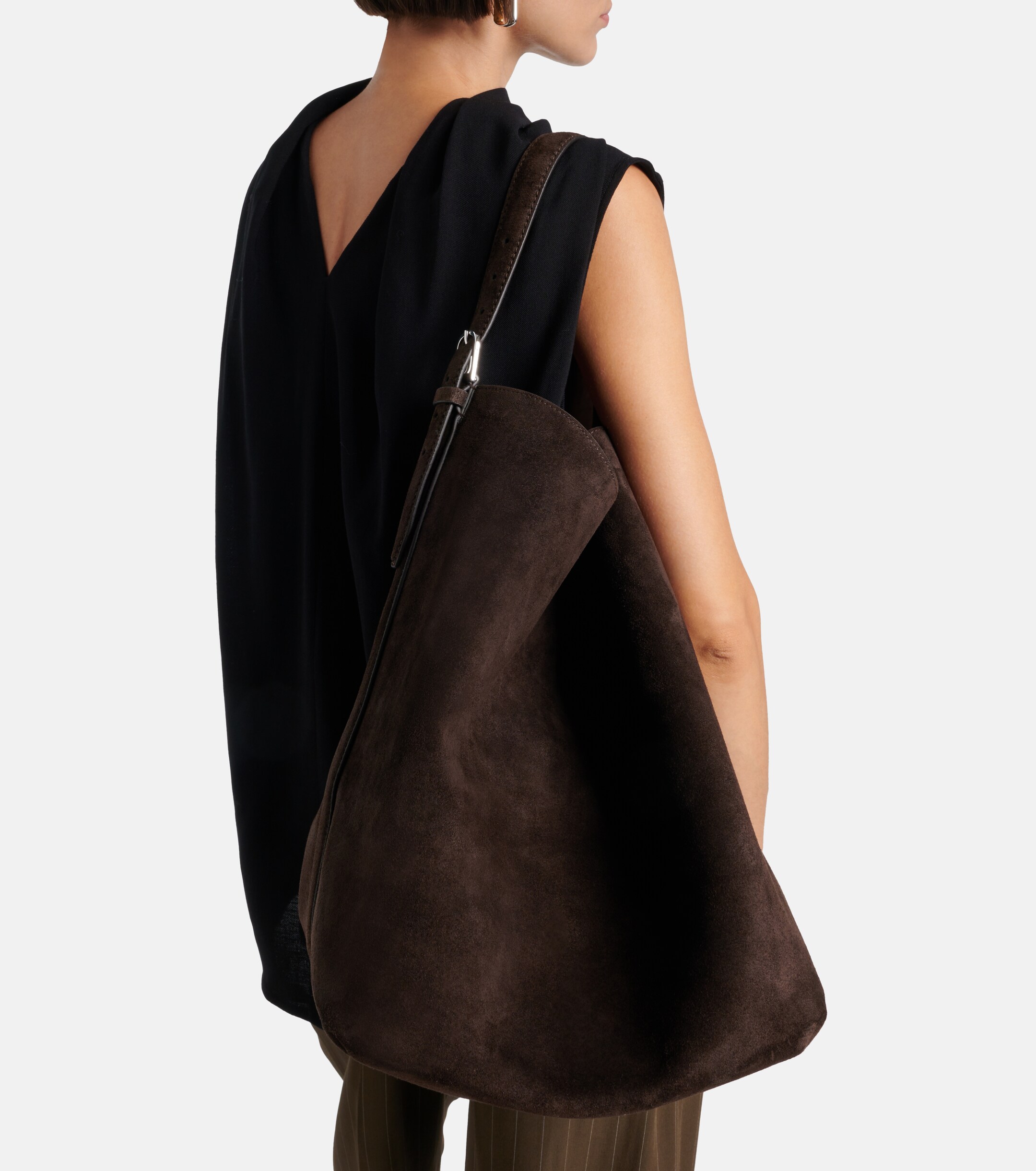 TOTEME Belted Large suede tote bag