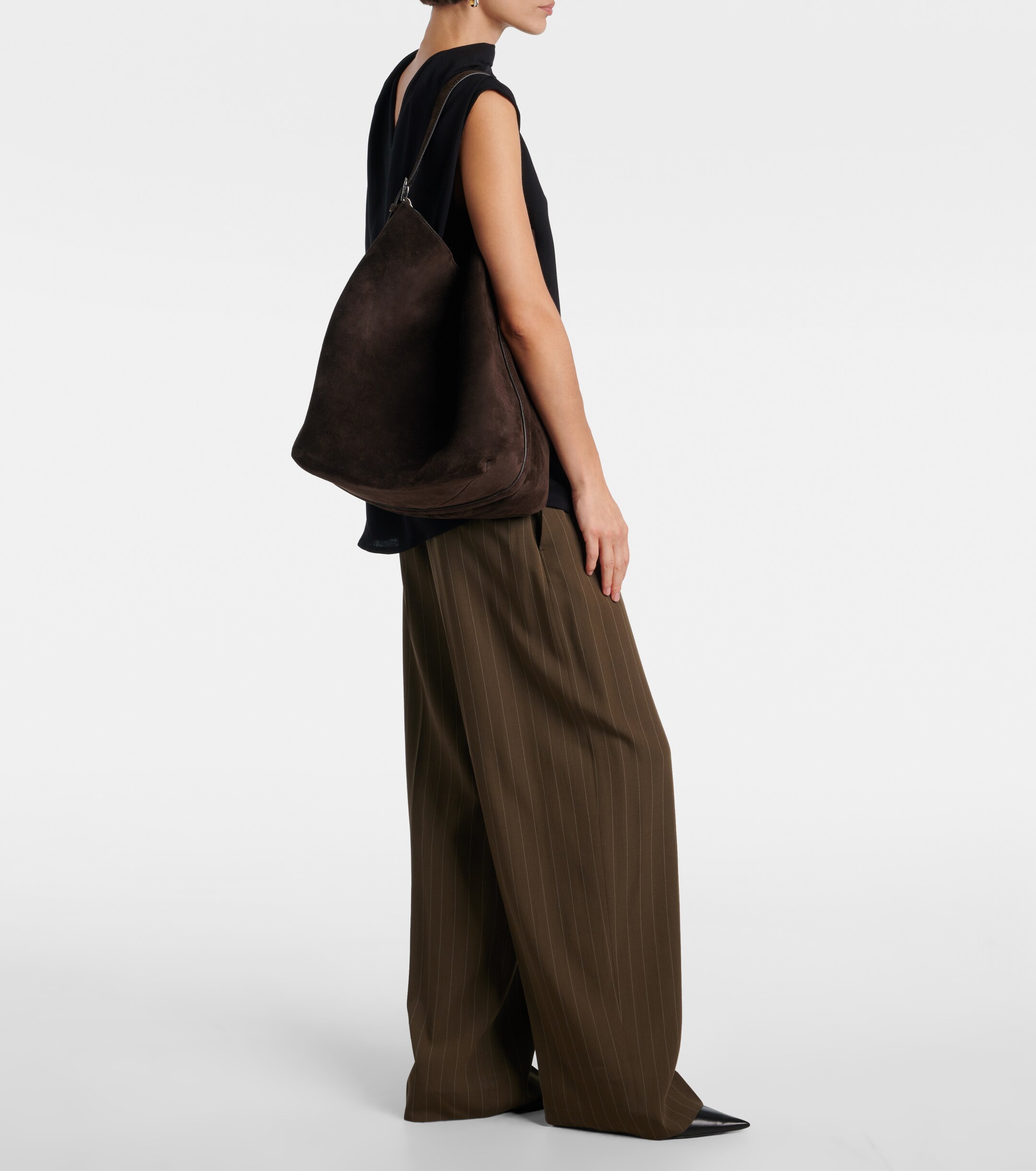 TOTEME Belted Large suede tote bag