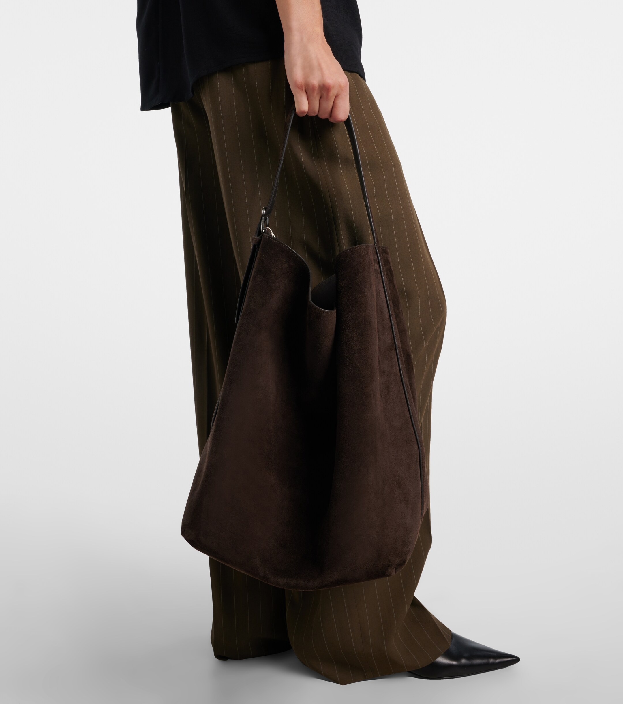 TOTEME Belted Large suede tote bag