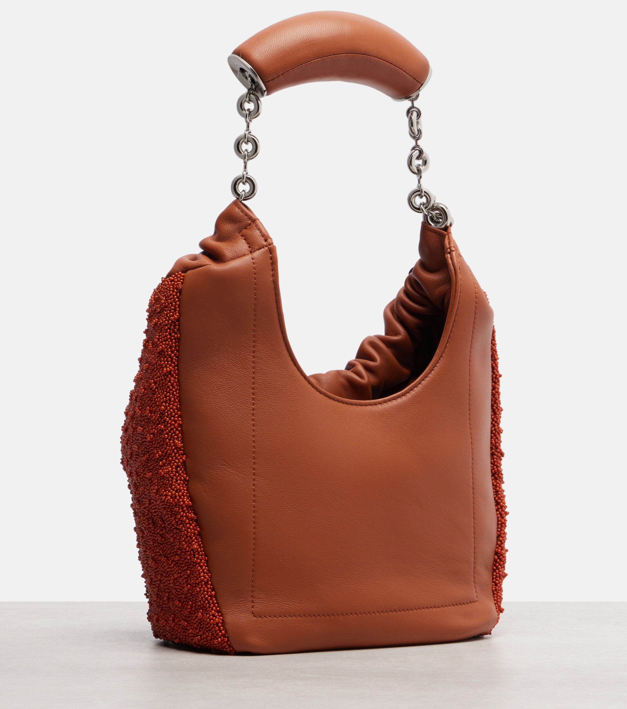 Loewe Squeeze Mini beaded leather top-handle bag