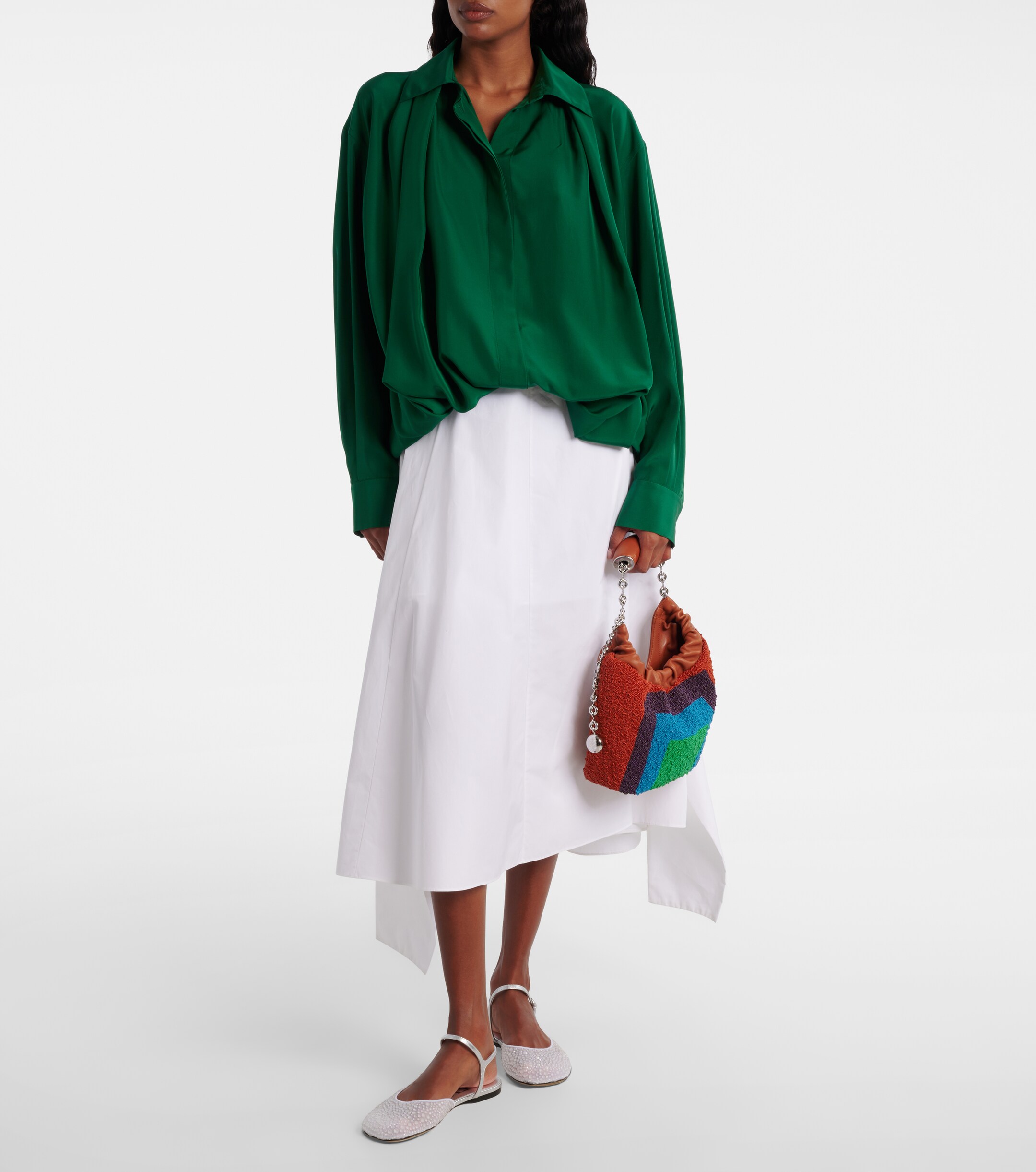 Loewe Squeeze Mini beaded leather top-handle bag