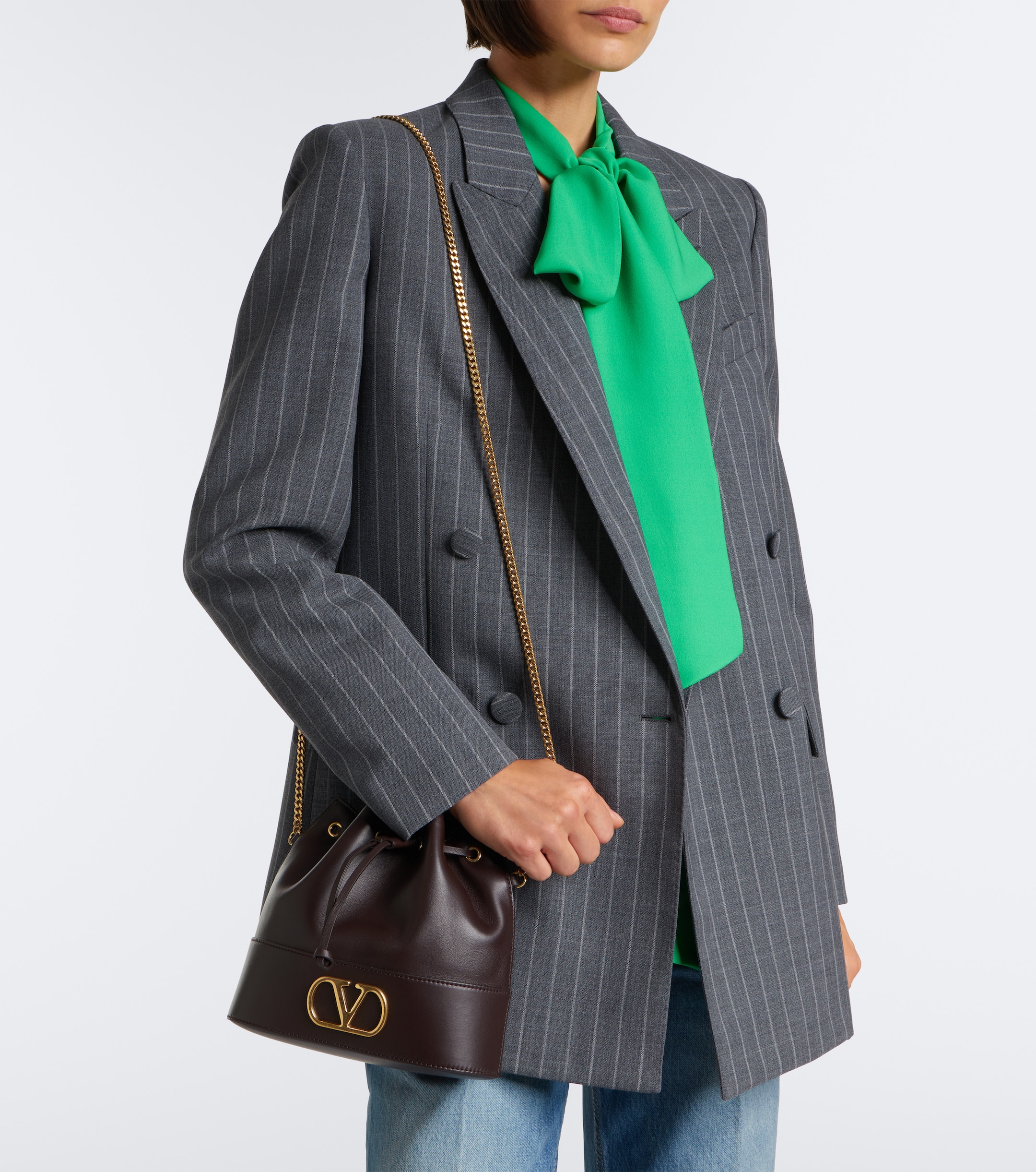 Valentino Garavani VLogo Mini leather bucket bag thumbnail