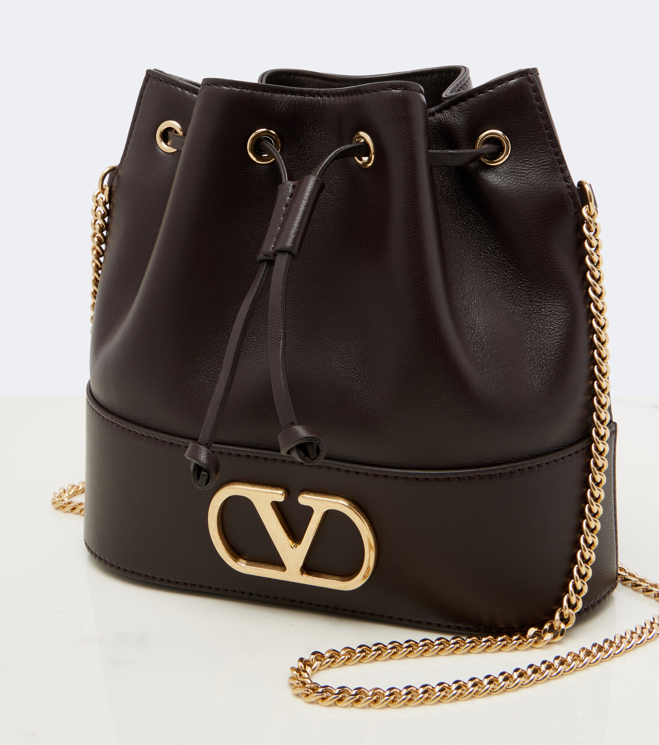 Valentino Garavani VLogo Mini leather bucket bag thumbnail