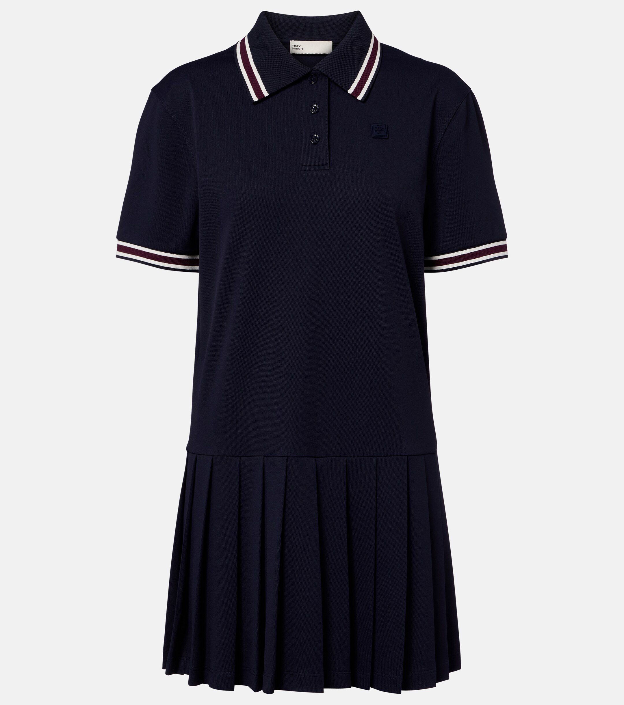 Tory Burch Tory Burch Striped pleated polo dress