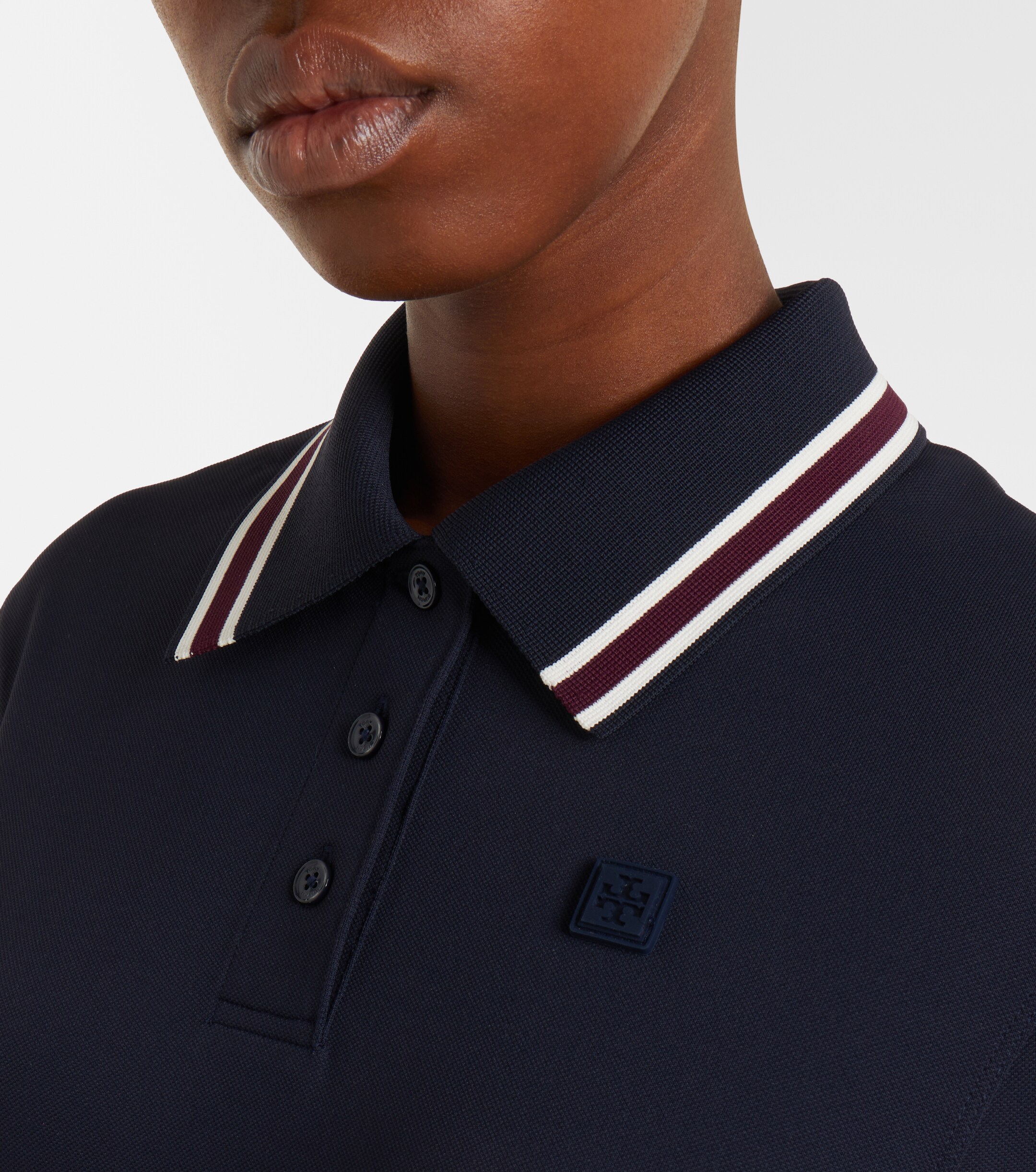 Tory Burch Tory Burch Striped pleated polo dress